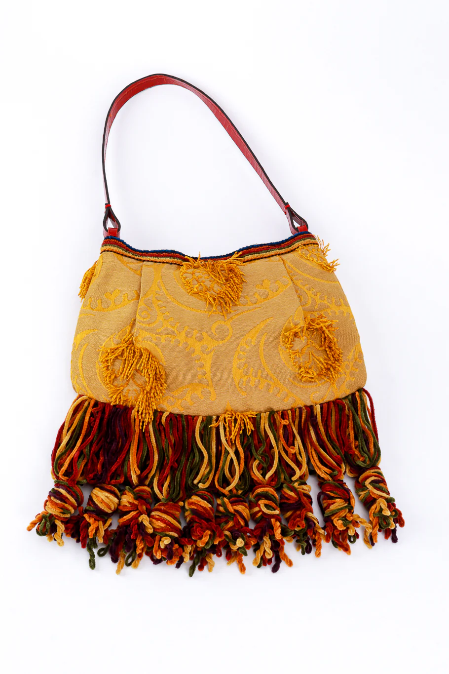Brocade Chenille Fringe Bag - Image 3