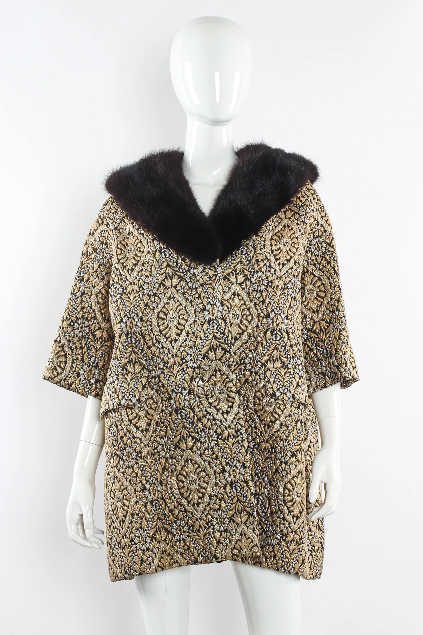 Fleur Foliage Brocade Peacoat