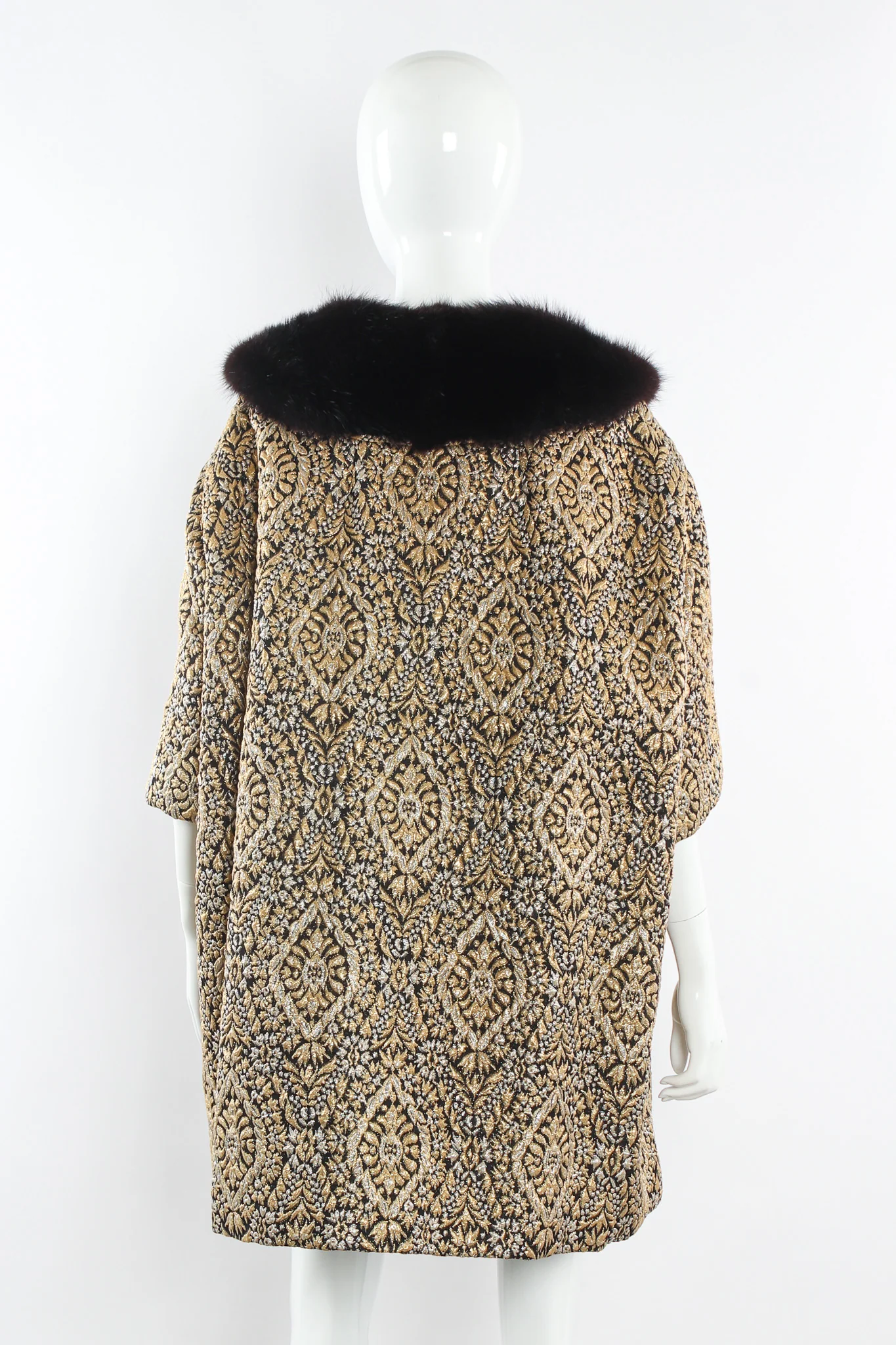 Fleur Foliage Brocade Peacoat - Image 3
