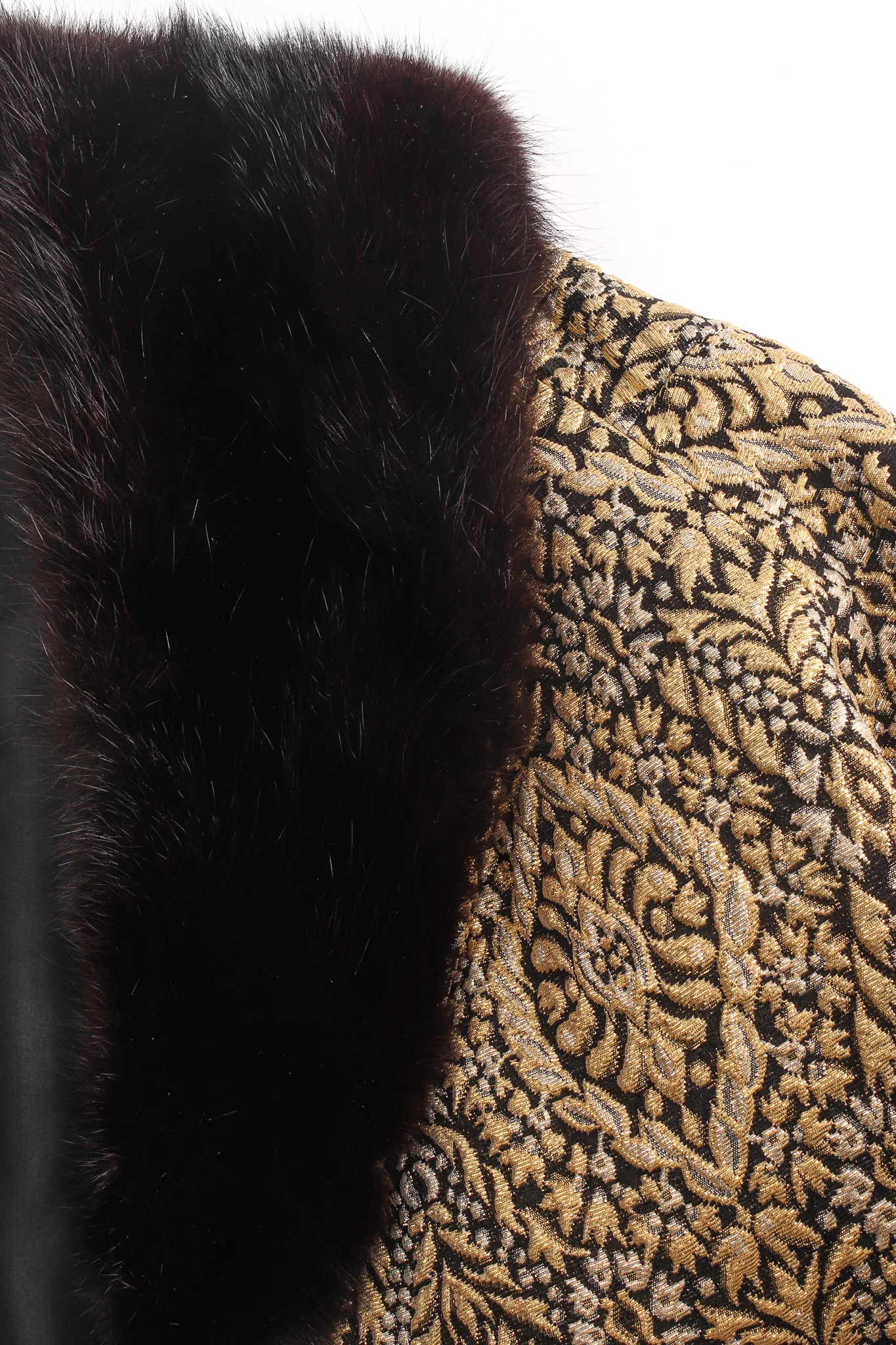Fleur Foliage Brocade Peacoat - Image 5