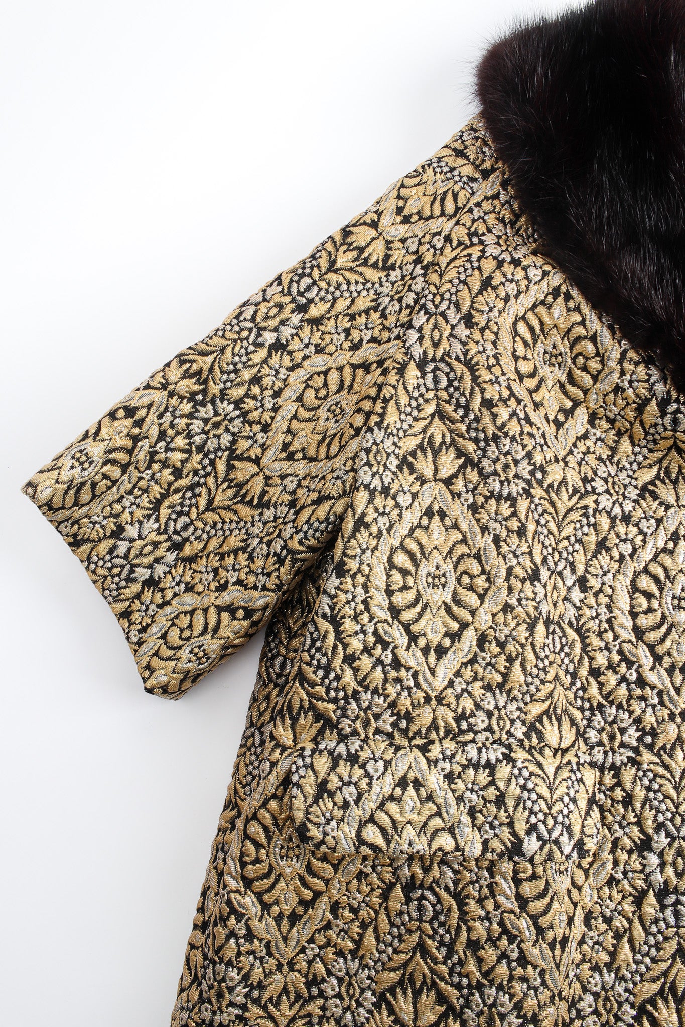 Fleur Foliage Brocade Peacoat - Image 6