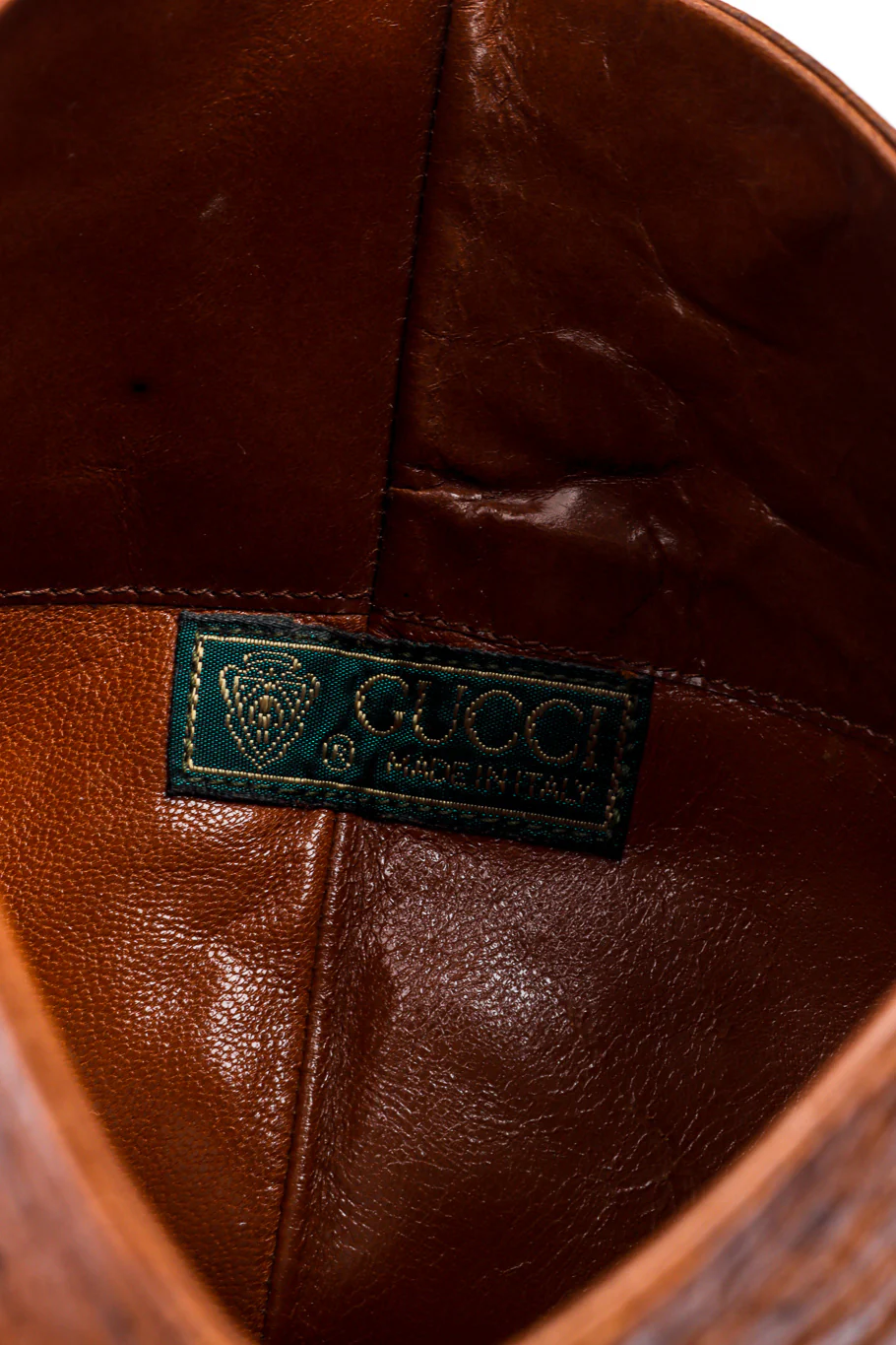 Brown Ostrich Leather Riding Boots - Image 14