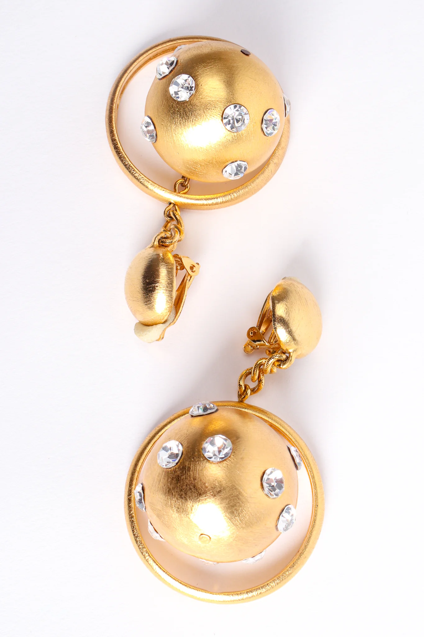 Brushed Saturn Hoop Earrings II - Image 4