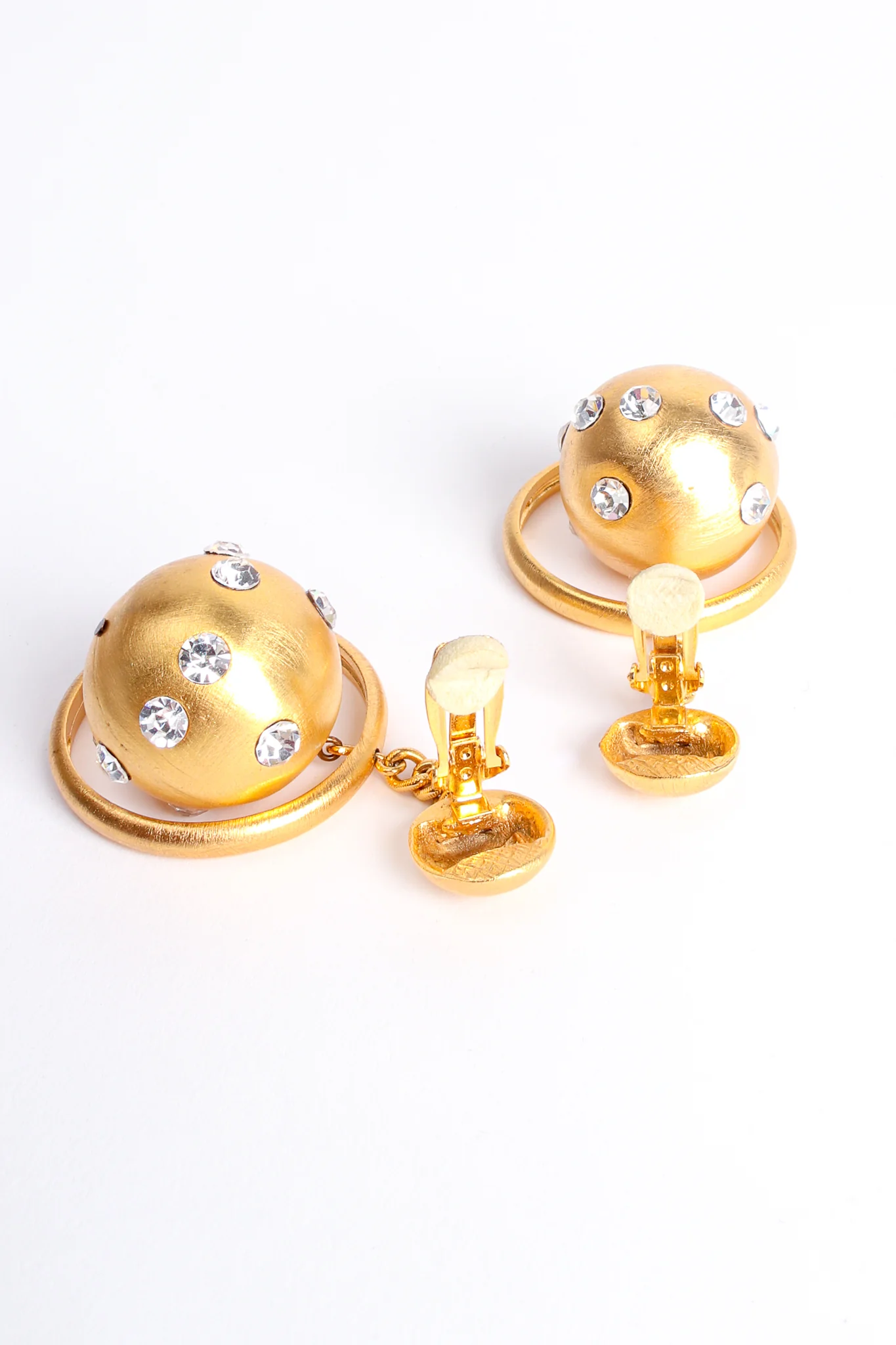 Brushed Saturn Hoop Earrings II - Image 5