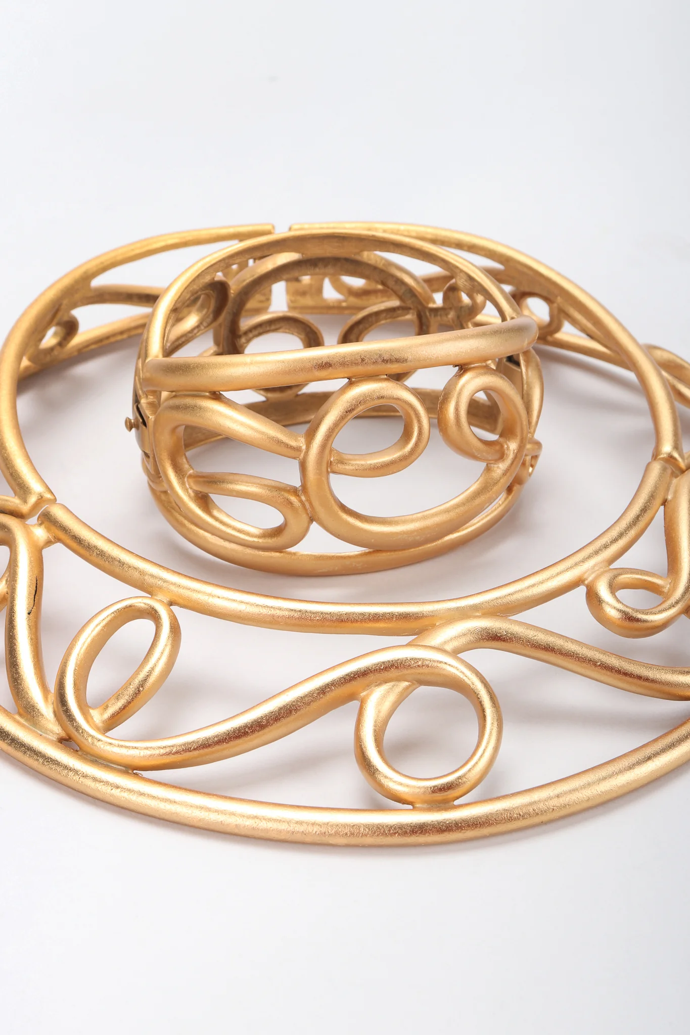Brushed Swirl Cage Bracelet - Image 2