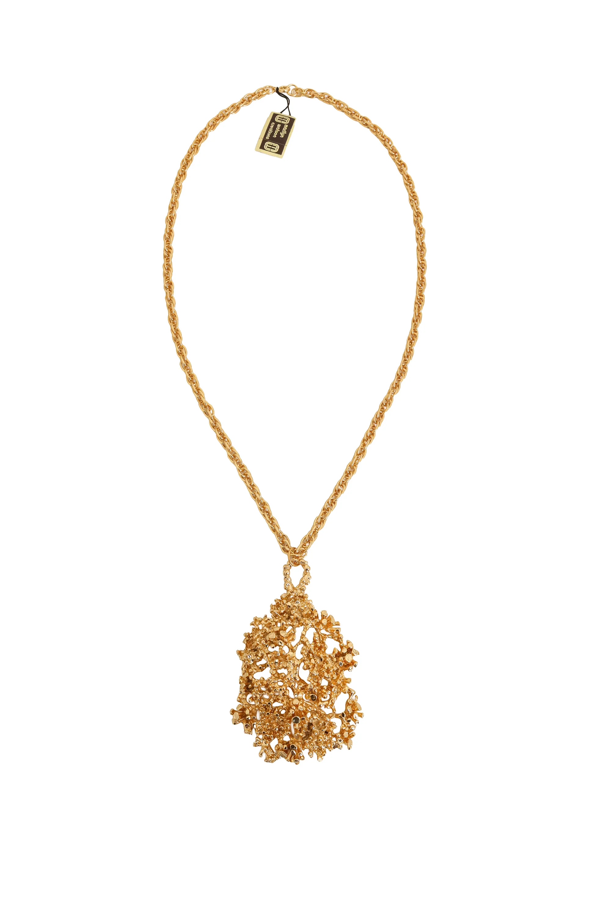 Brutalist Coral Pendant Necklace