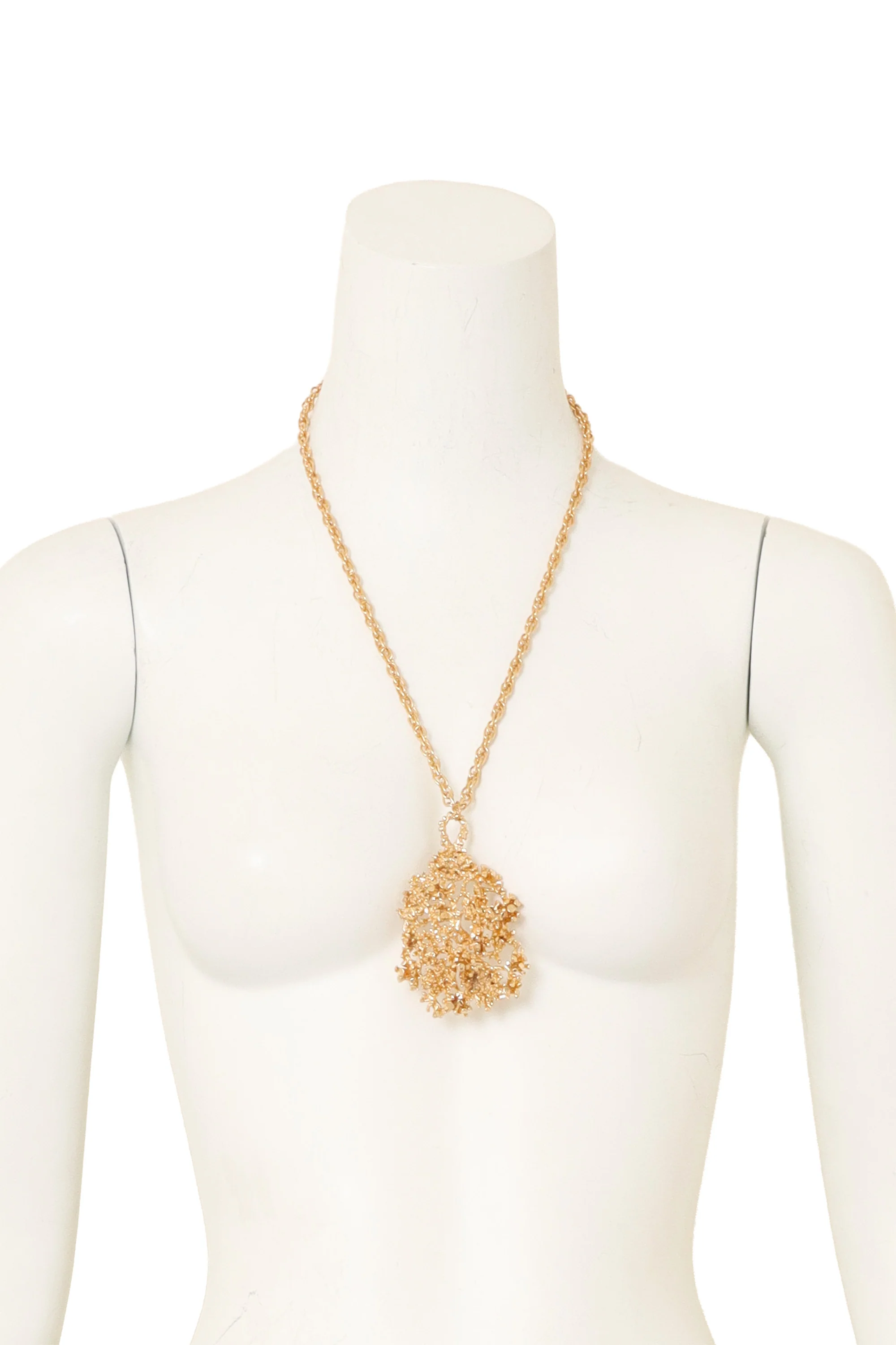 Brutalist Coral Pendant Necklace - Image 2
