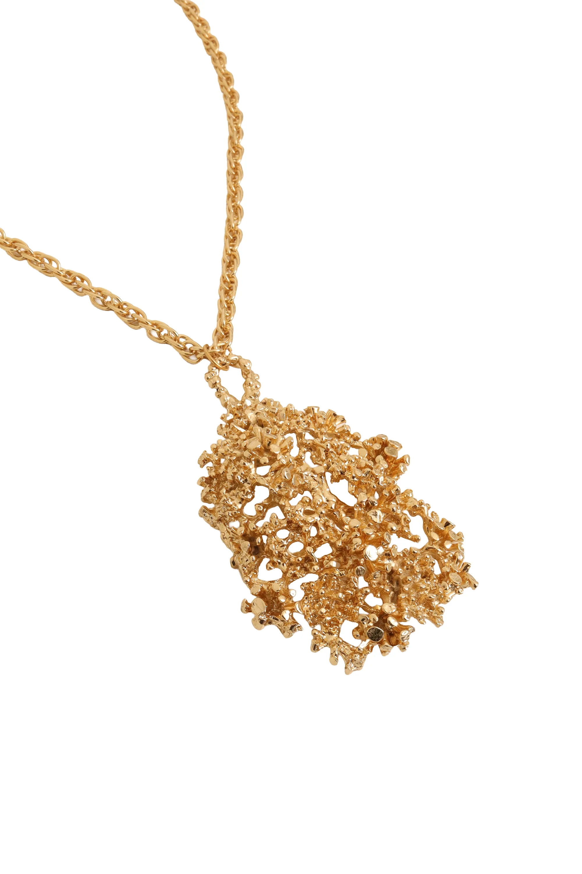 Brutalist Coral Pendant Necklace - Image 4