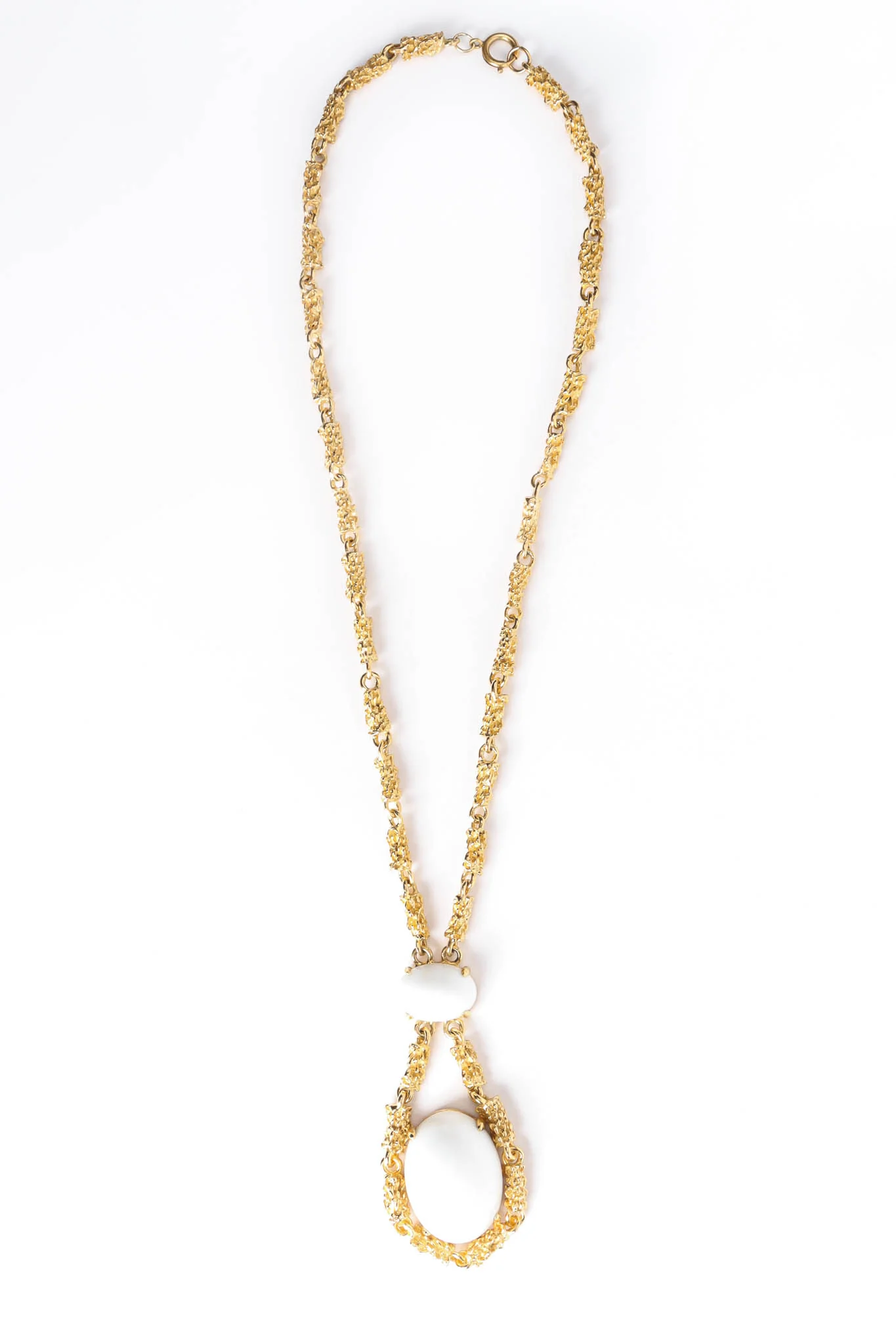 Brutalist Double Egg Pendant Necklace