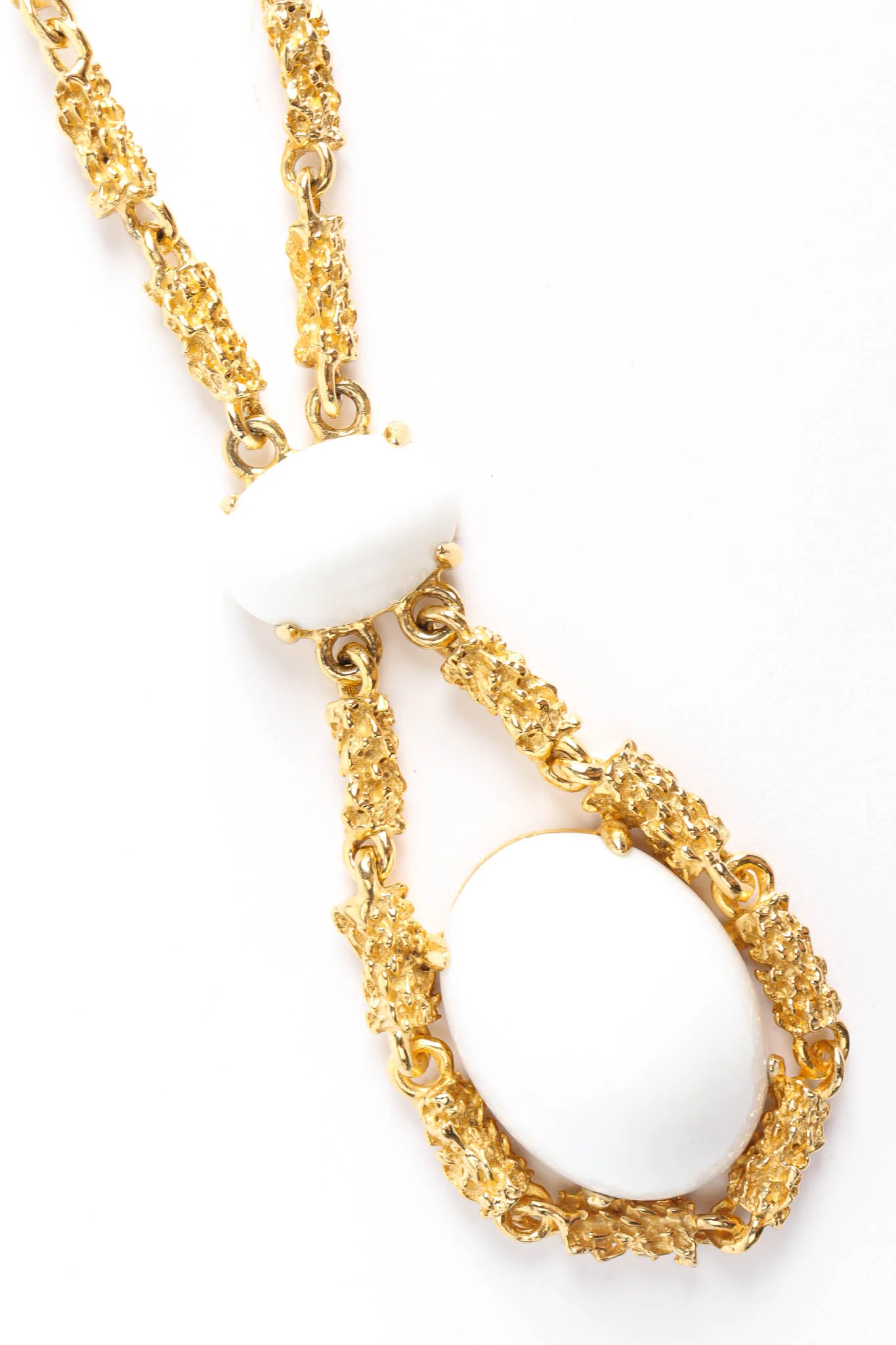 Brutalist Double Egg Pendant Necklace - Image 5