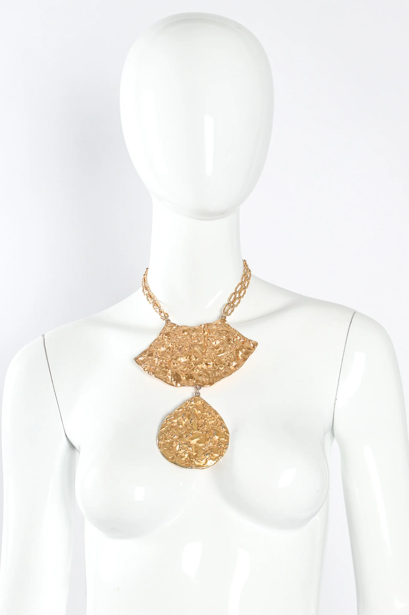 Brutalist Double Pendant Necklace II - Image 2