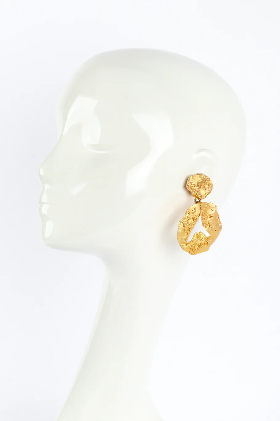 Brutalist Hoop Drop Earrings - Image 3