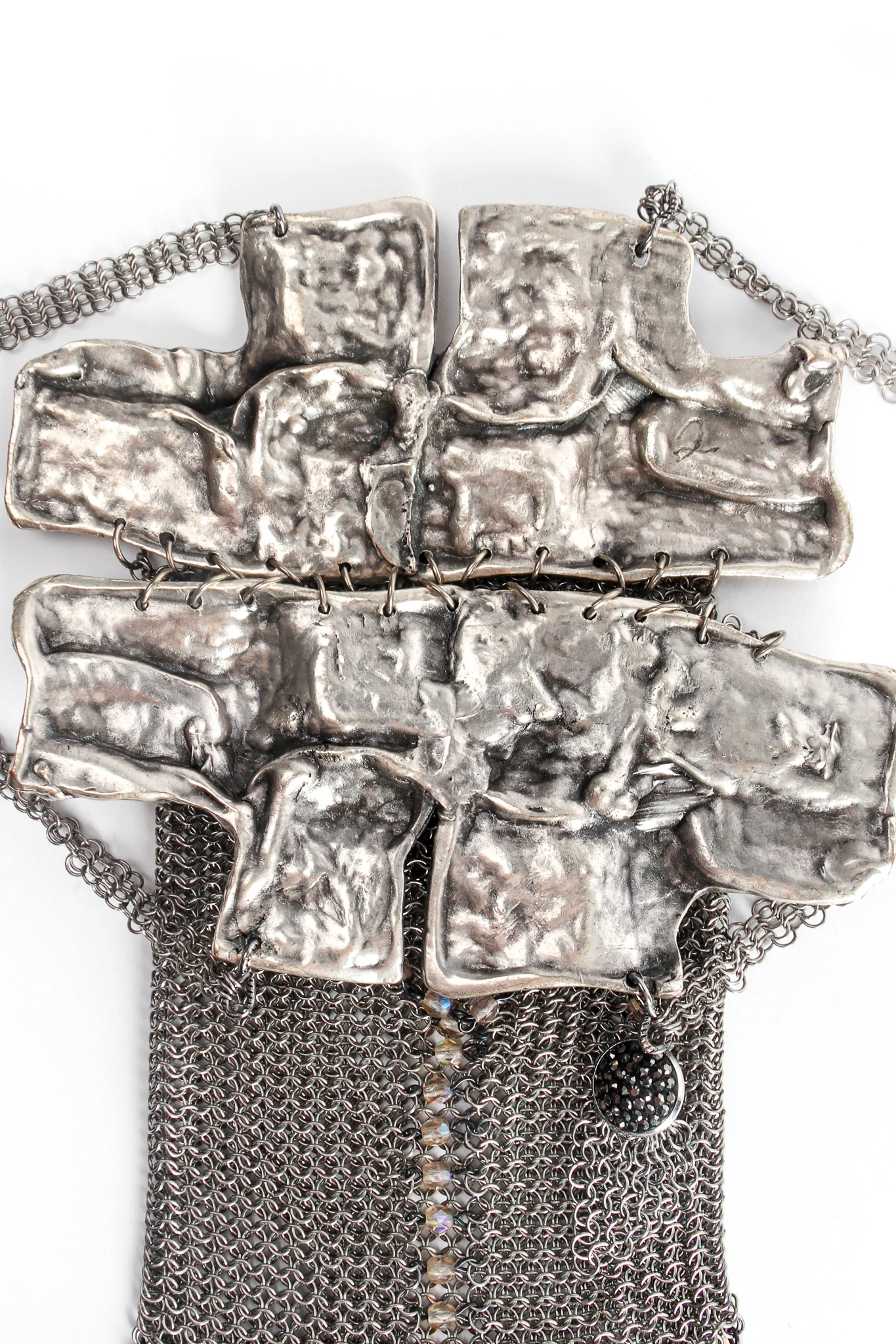 Brutalist Pewter Ring Mesh Micro Bag - Image 7