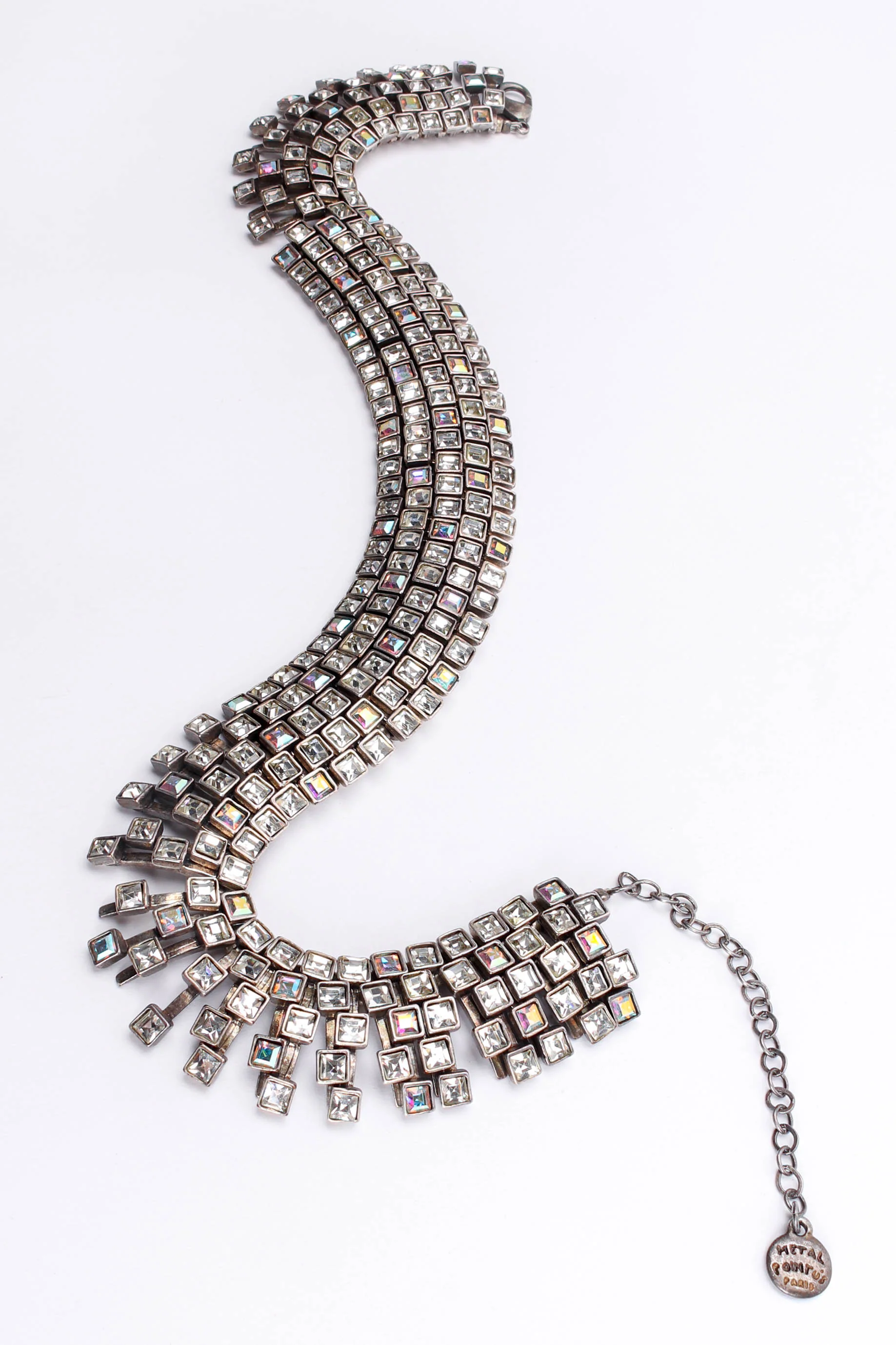 Brutalist Puzzle Crystal Necklace - Image 3