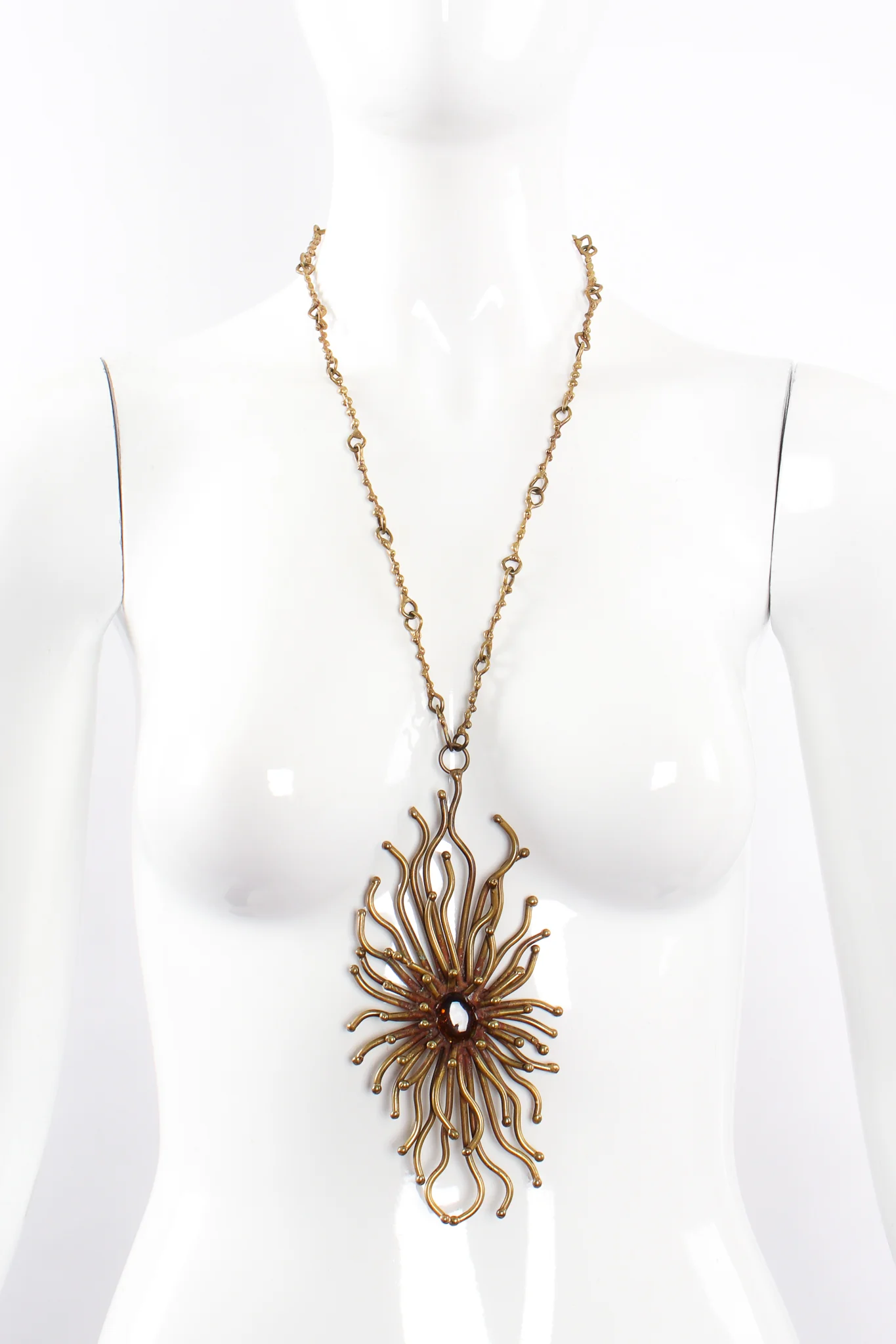 Brutalist Sunburst Blossom Pendant - Image 2
