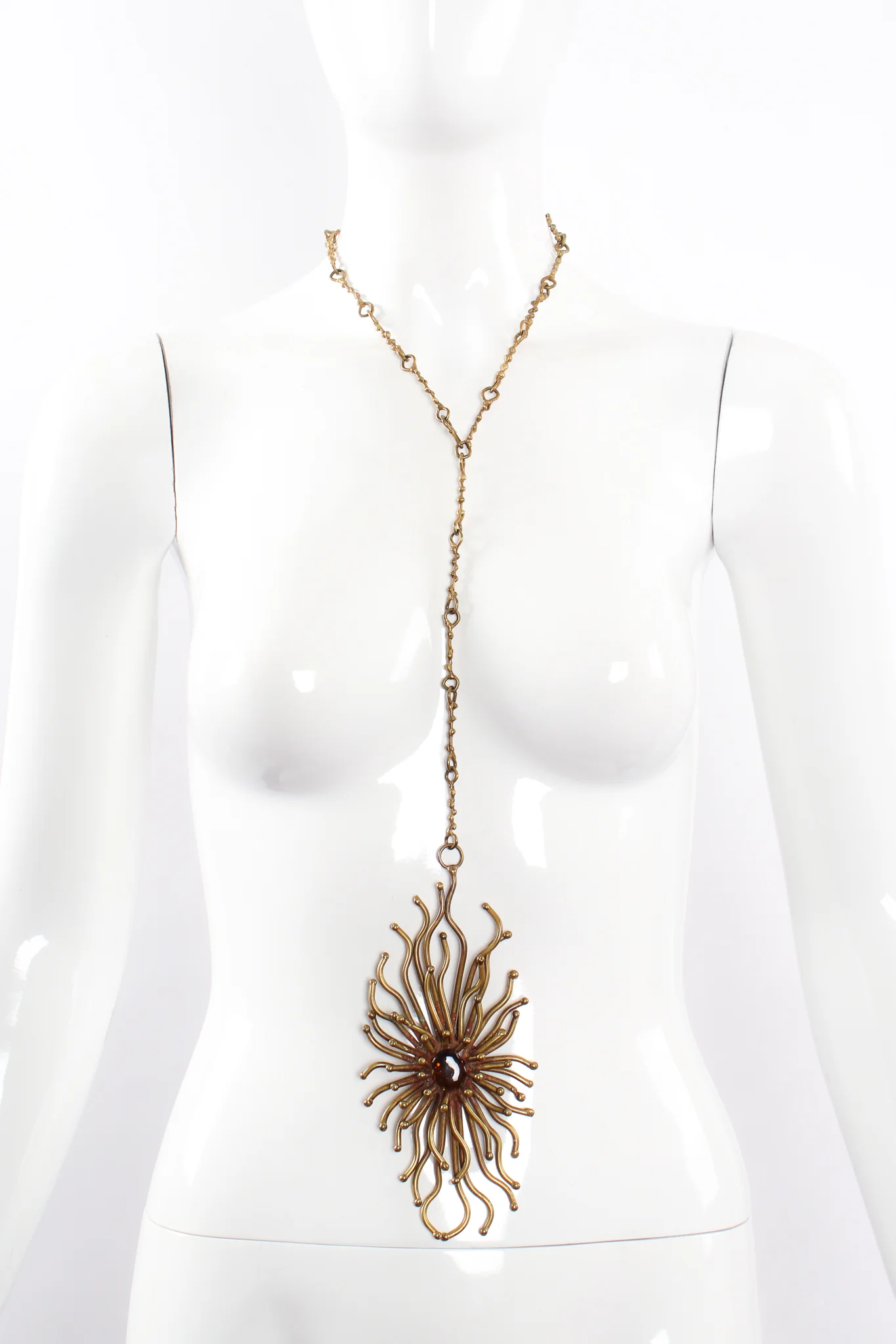 Brutalist Sunburst Blossom Pendant - Image 3