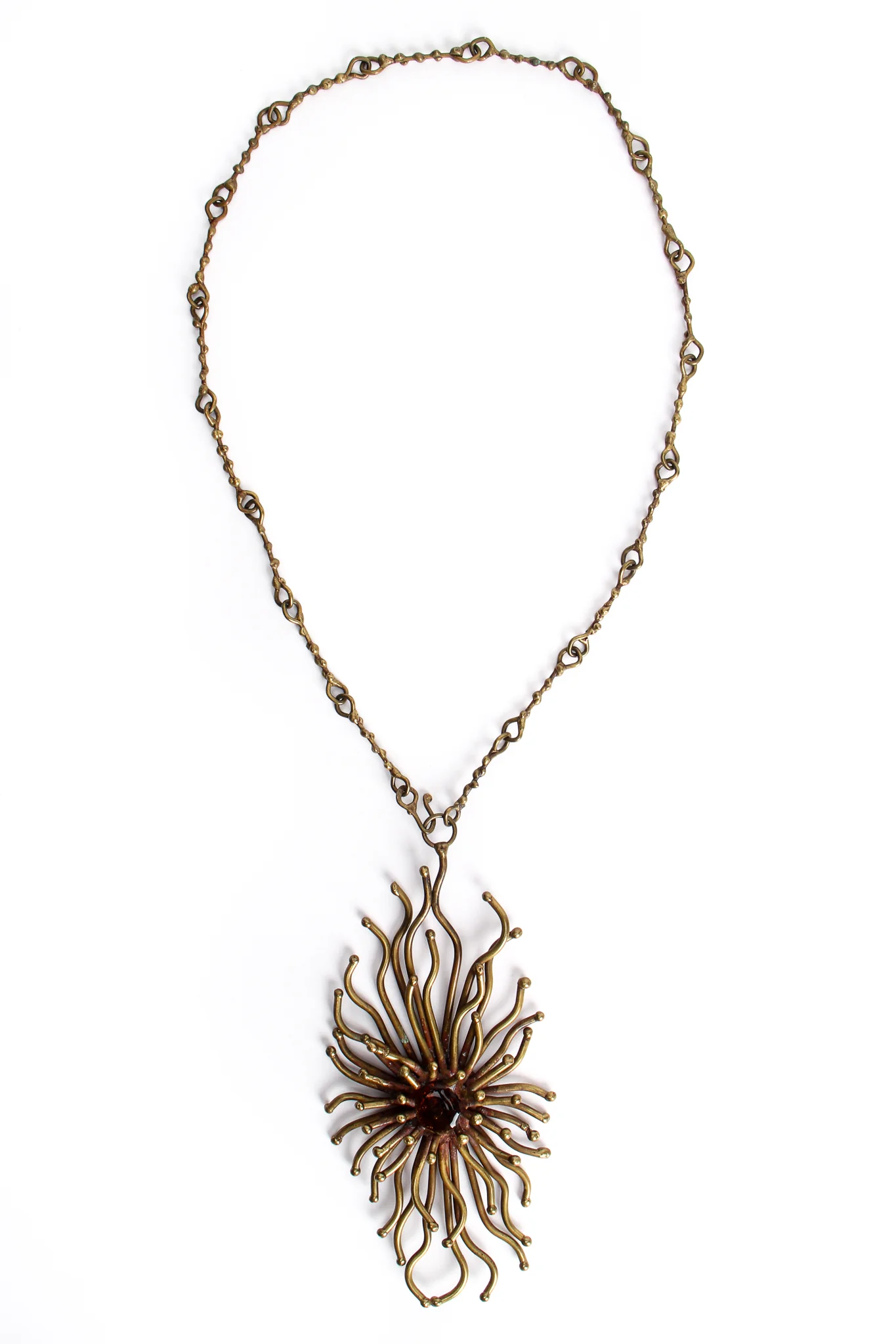 Brutalist Sunburst Blossom Pendant - Image 4
