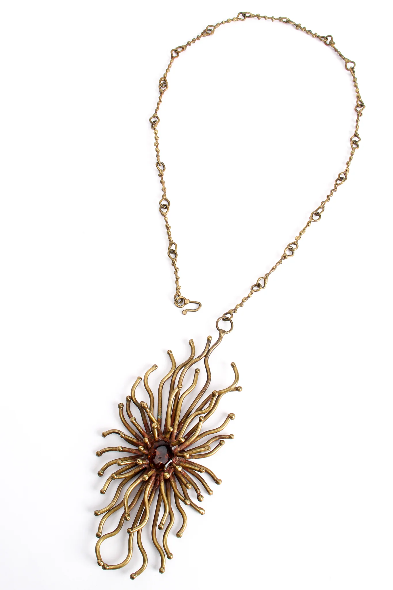 Brutalist Sunburst Blossom Pendant - Image 5