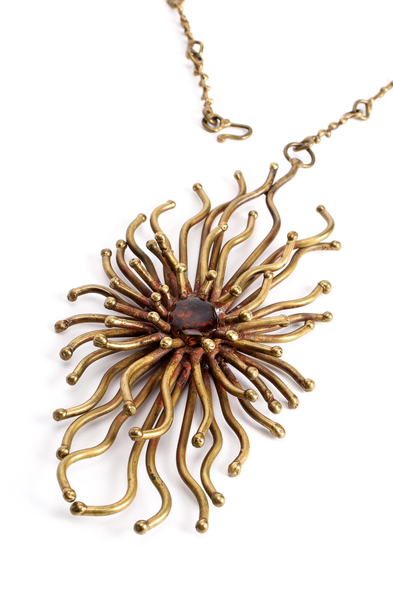 Brutalist Sunburst Blossom Pendant - Image 6