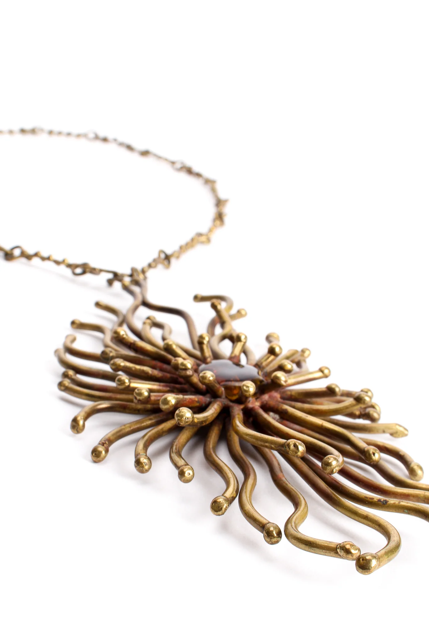 Brutalist Sunburst Blossom Pendant - Image 7