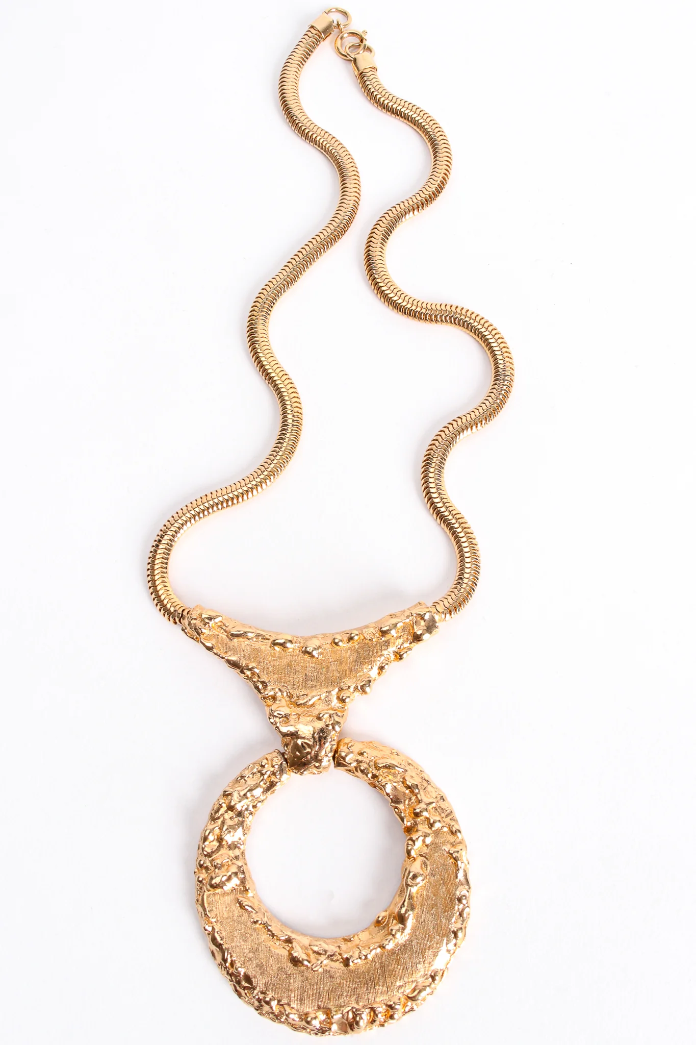 Brutalist Textured Ring Pendant - Image 4