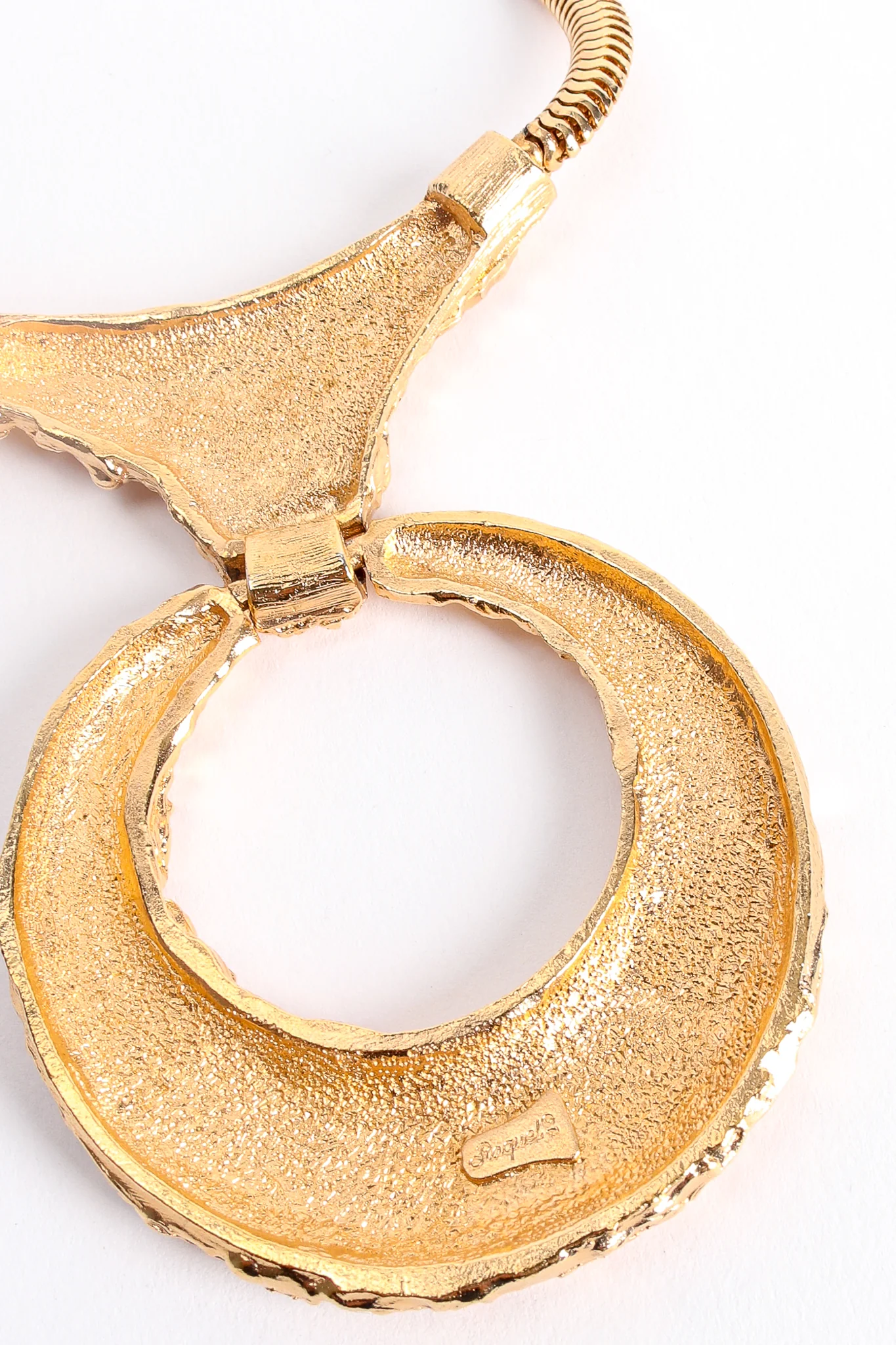 Brutalist Textured Ring Pendant - Image 9
