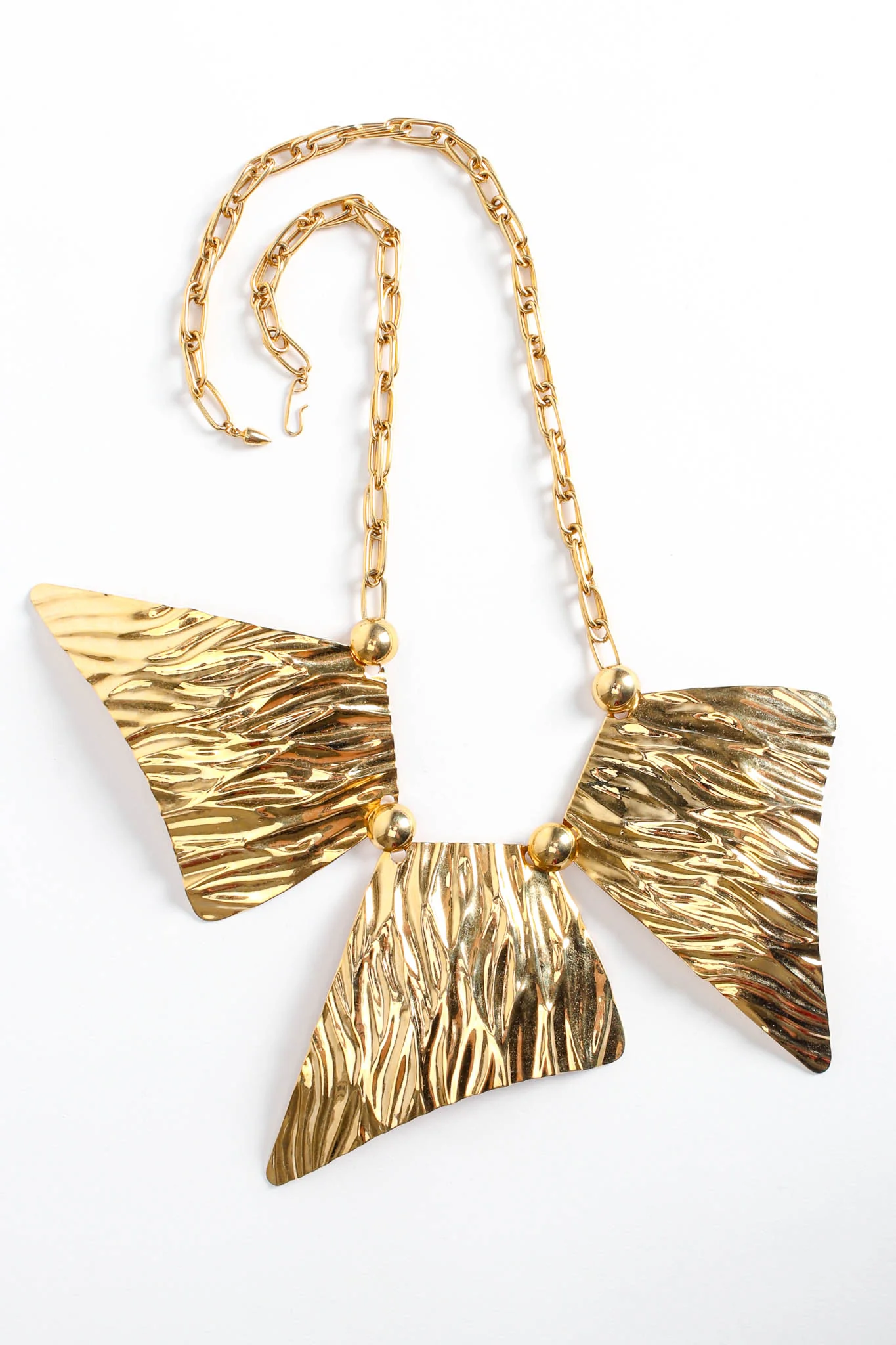 Textured Trapezoid Plate Necklace - Image 4