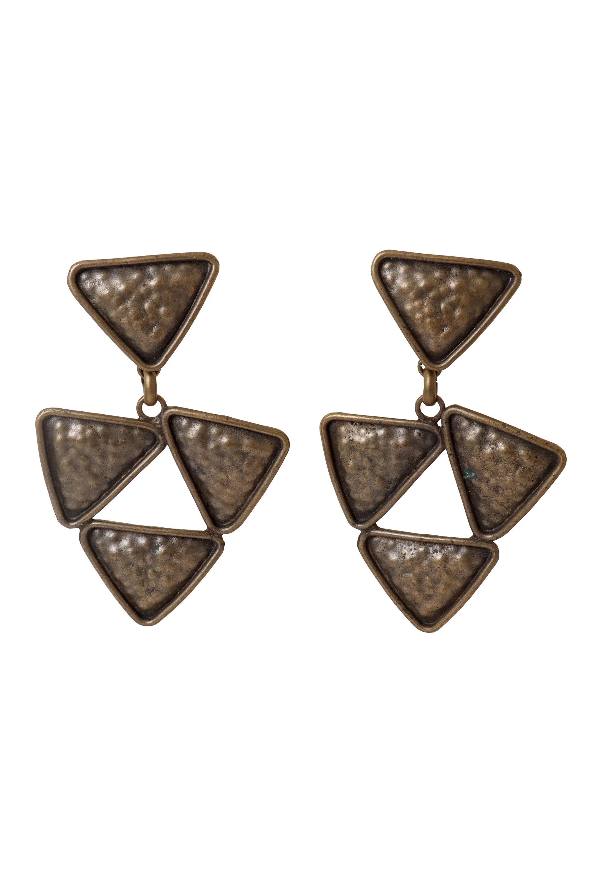 Brutalist Triangle Drop Earrings