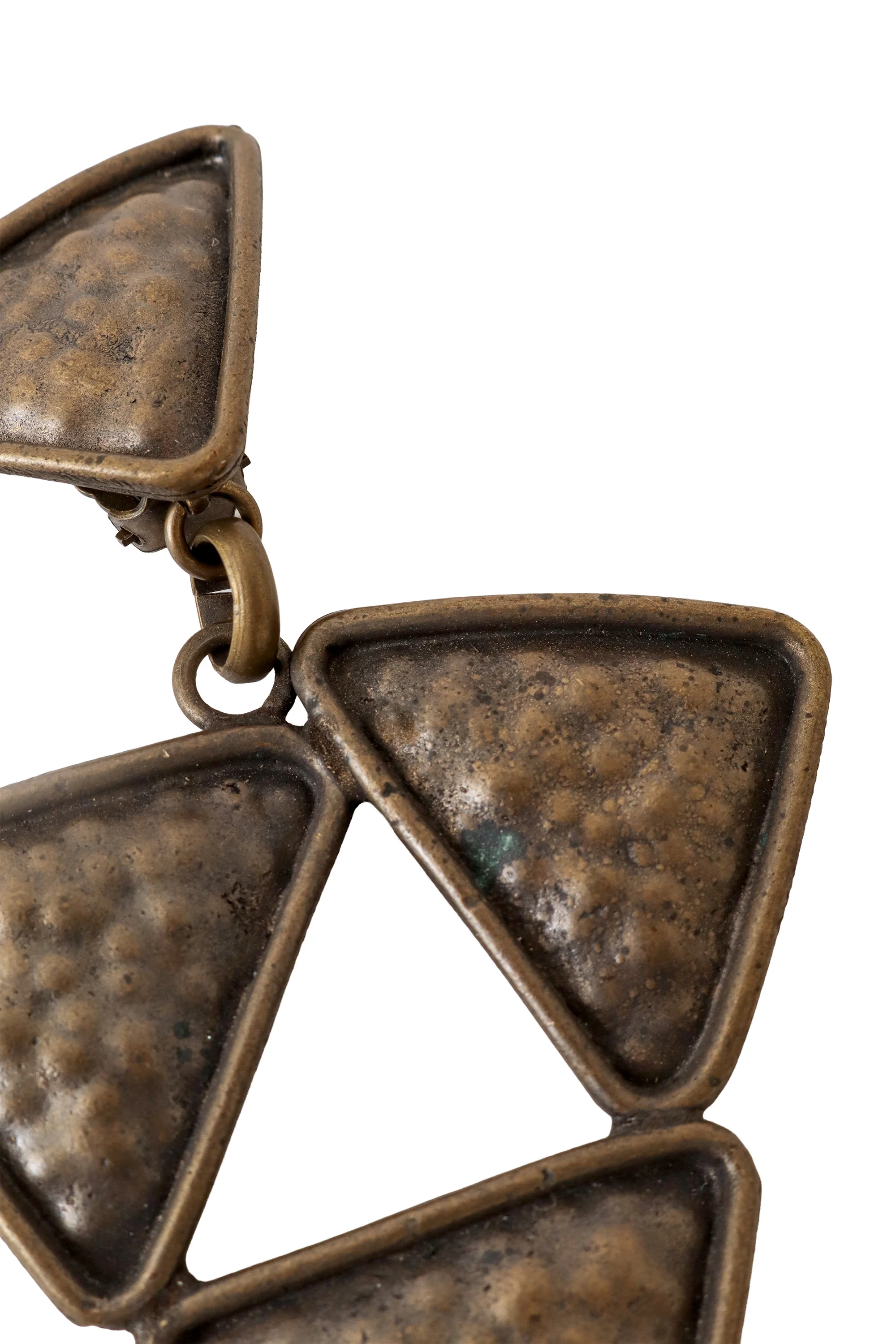 Brutalist Triangle Drop Earrings - Image 4
