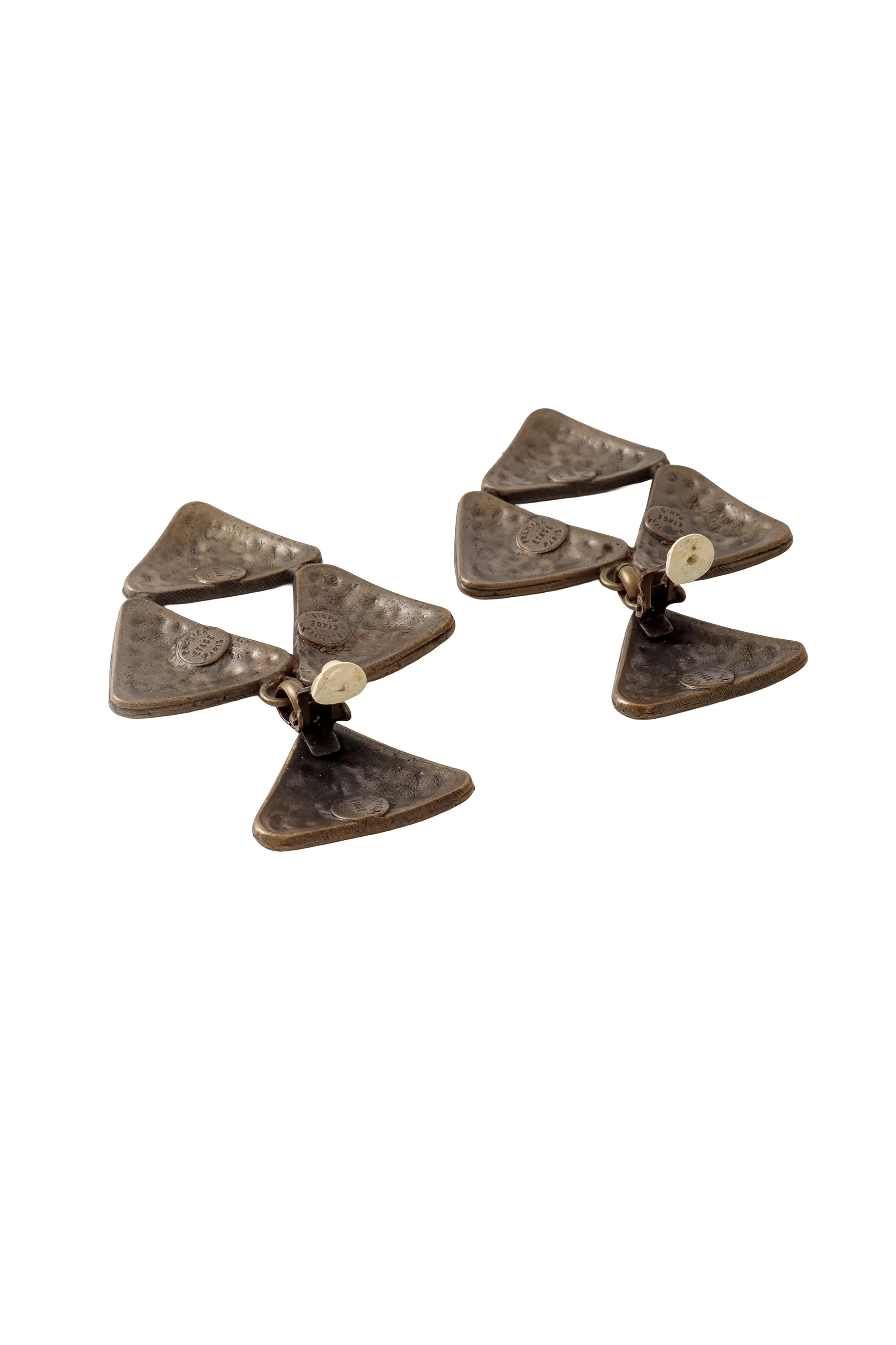 Brutalist Triangle Drop Earrings - Image 5