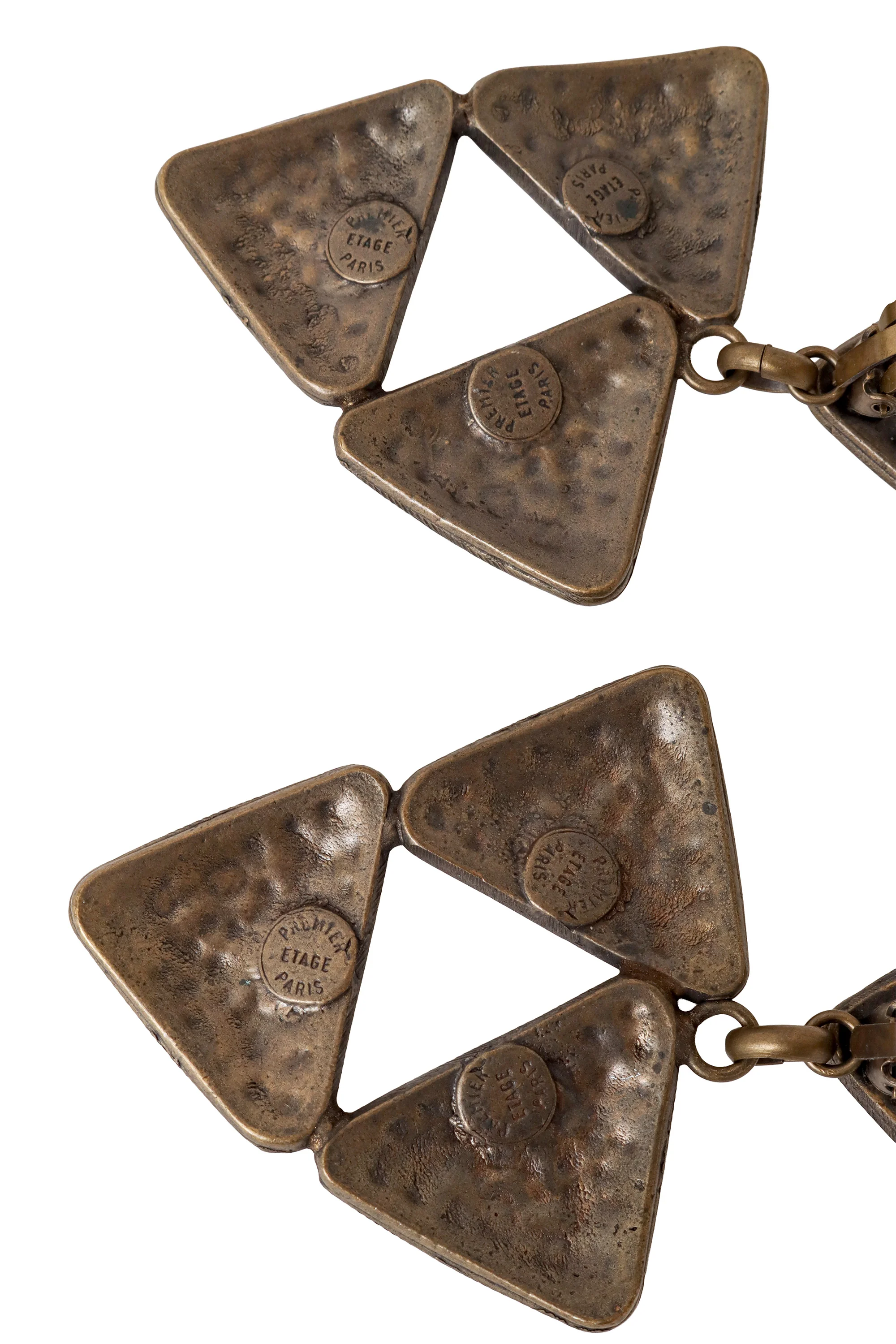 Brutalist Triangle Drop Earrings - Image 6
