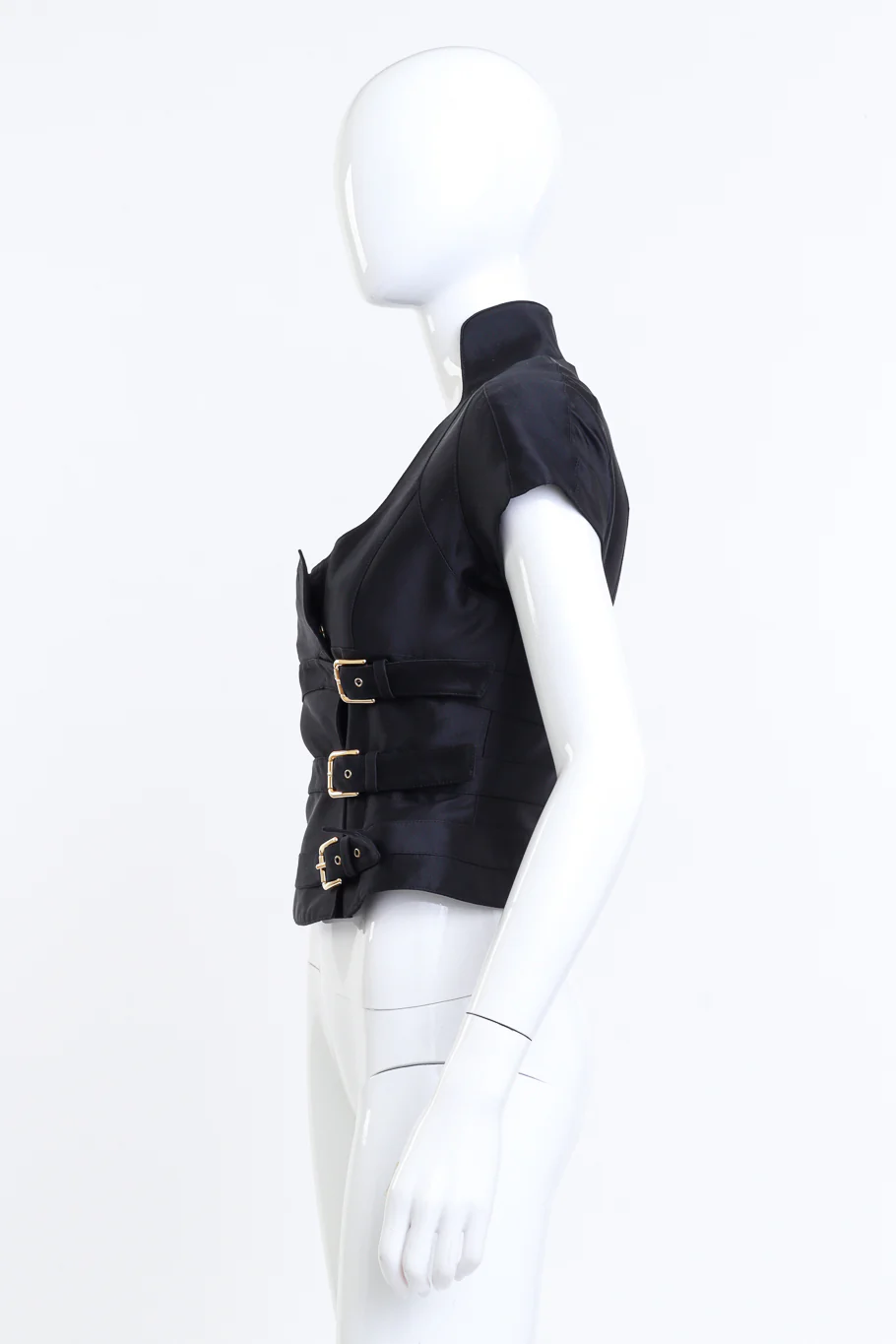 Buckle Corset Silk Top - Image 3
