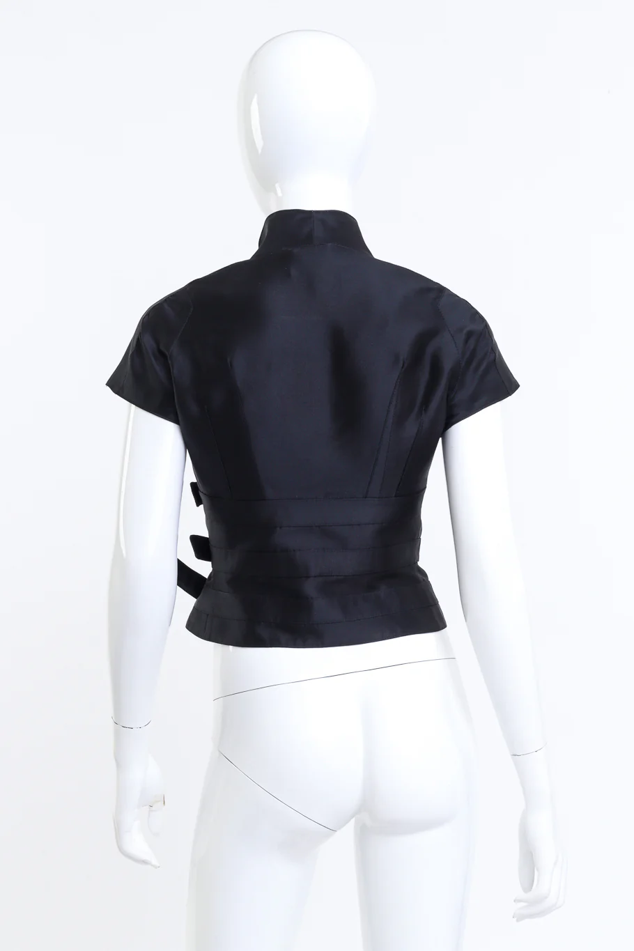 Buckle Corset Silk Top - Image 4