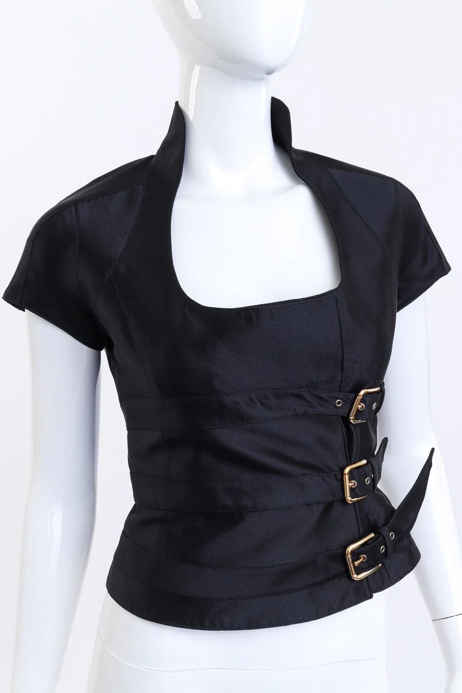 Buckle Corset Silk Top - Image 5