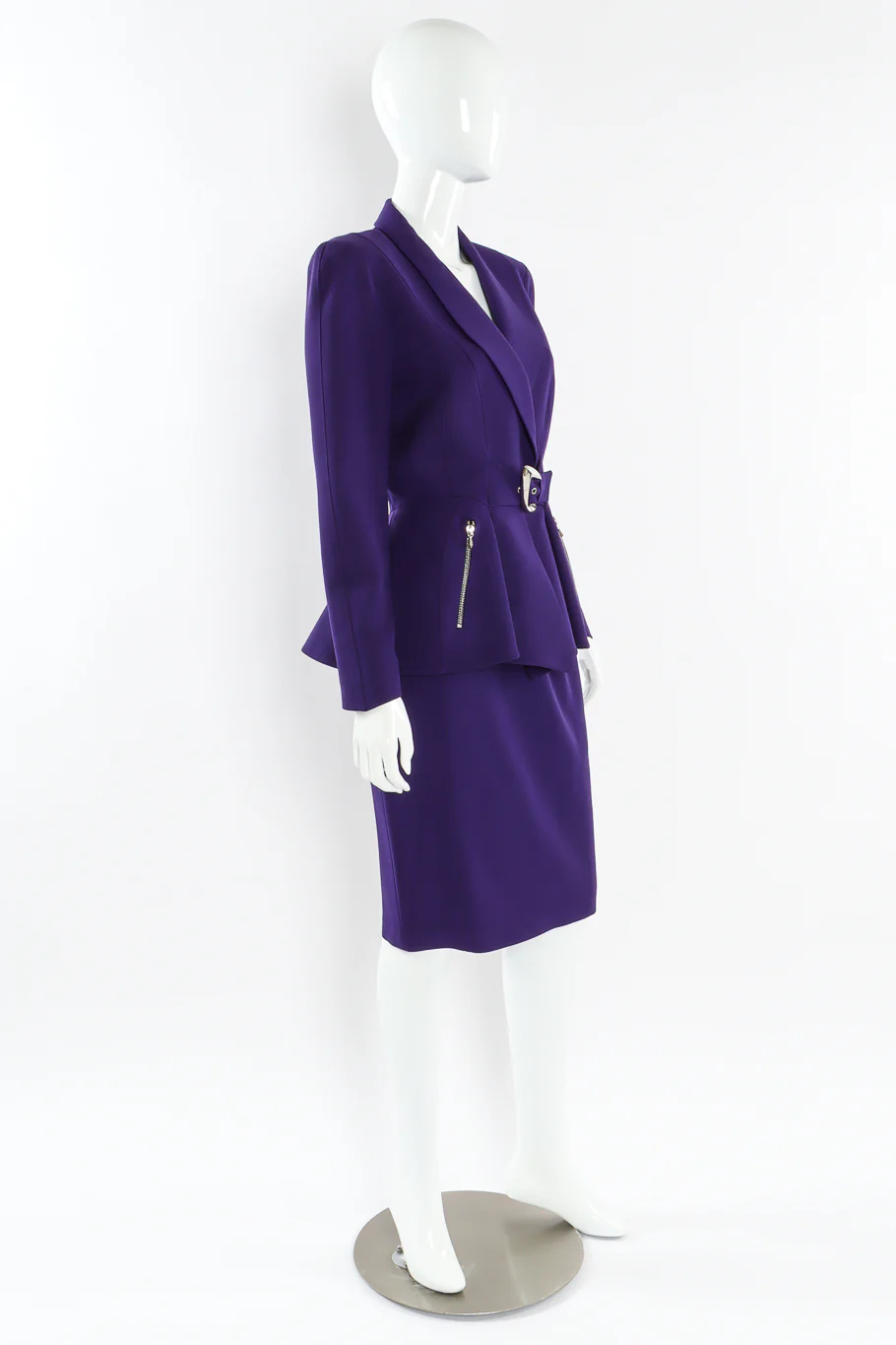 Buckle Jacket & Skirt Suit Set - Image 2