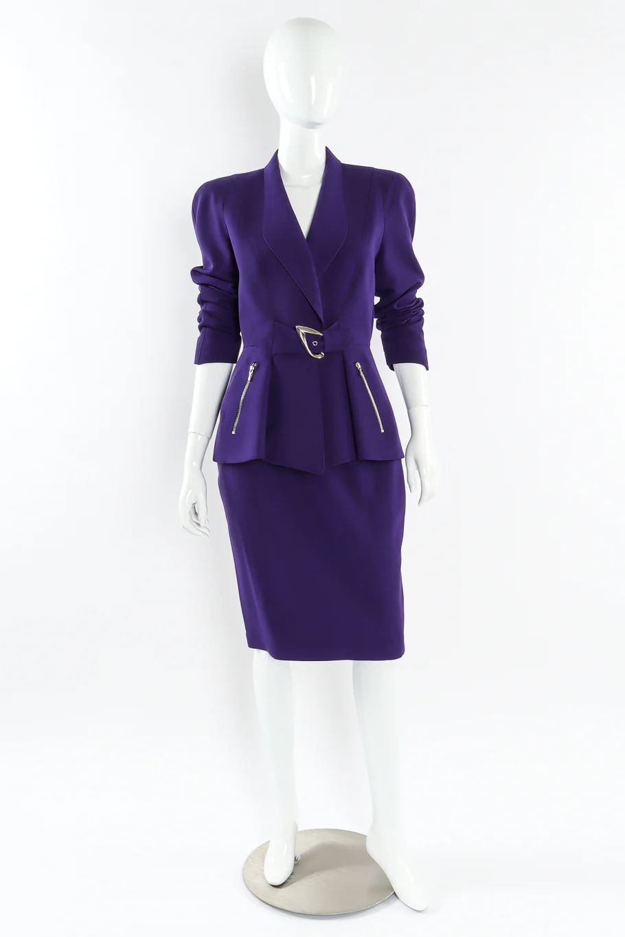 Buckle Jacket & Skirt Suit Set - Image 5