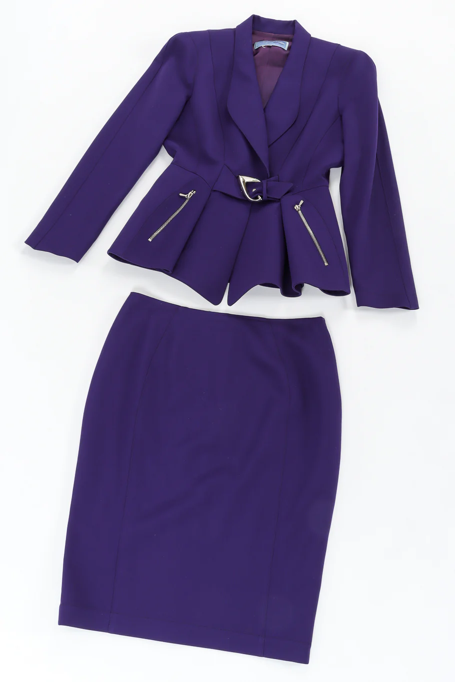 Buckle Jacket & Skirt Suit Set - Image 7