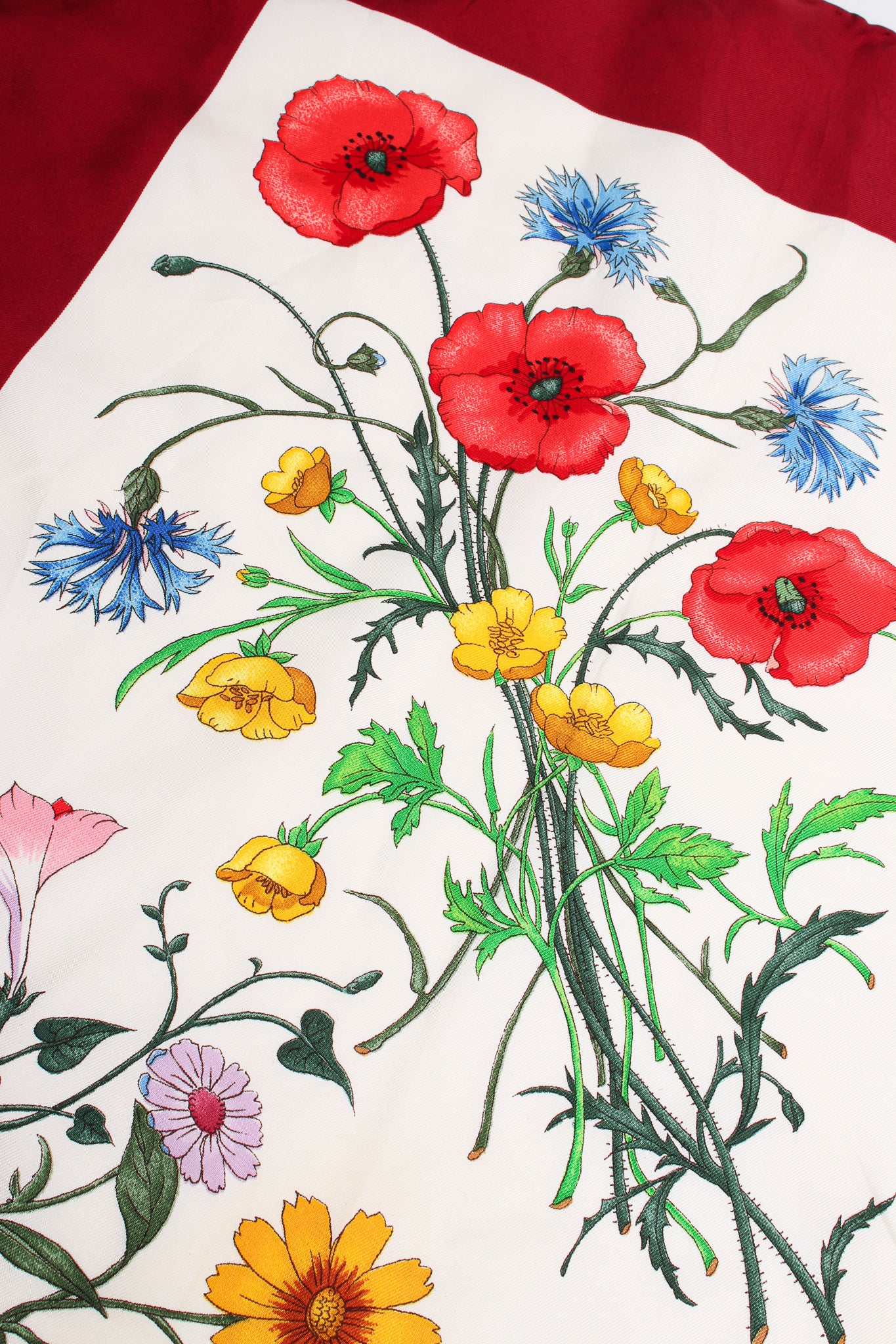 Burgundy Flora Scarf - Image 10