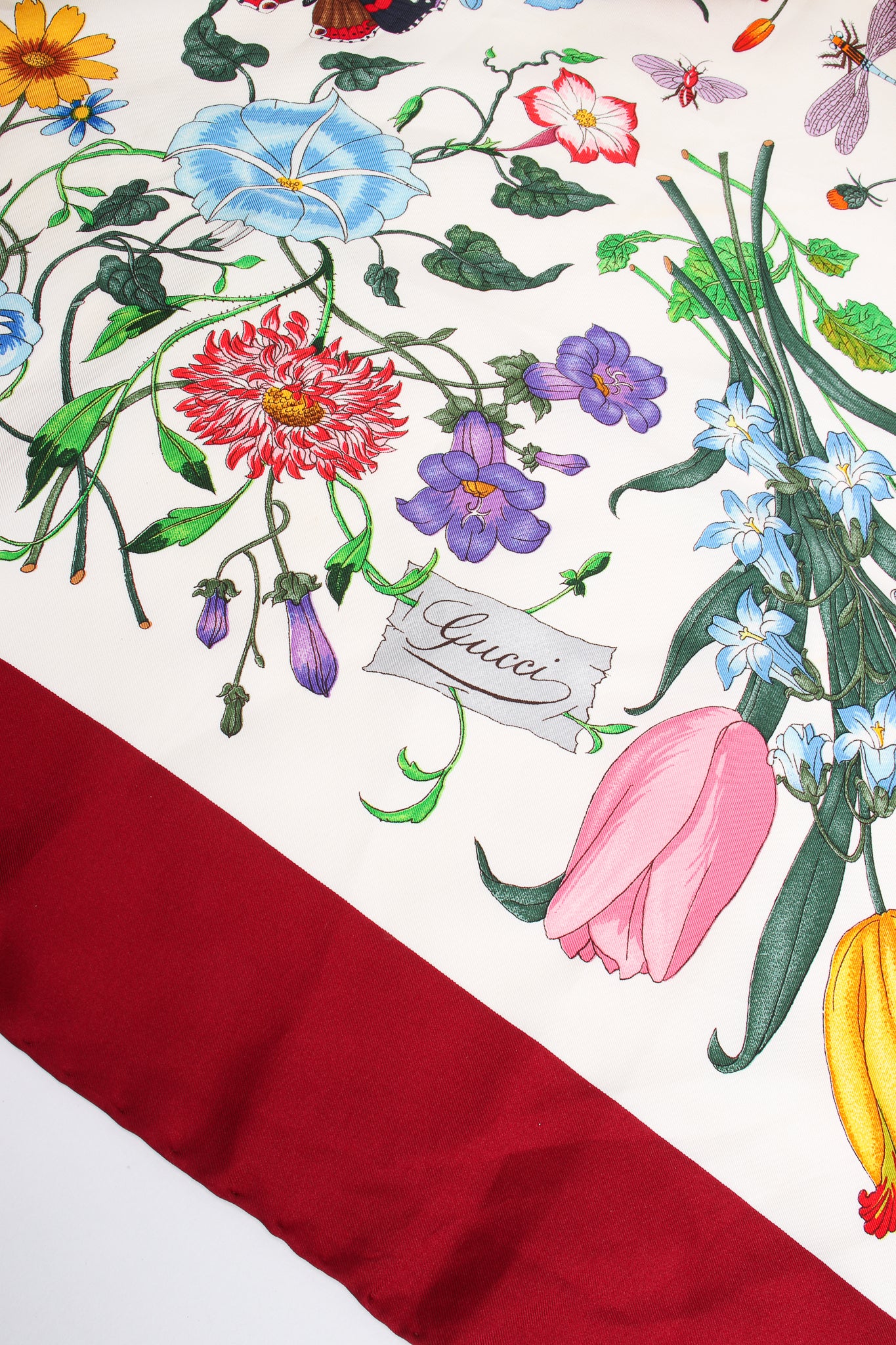 Burgundy Flora Scarf - Image 12