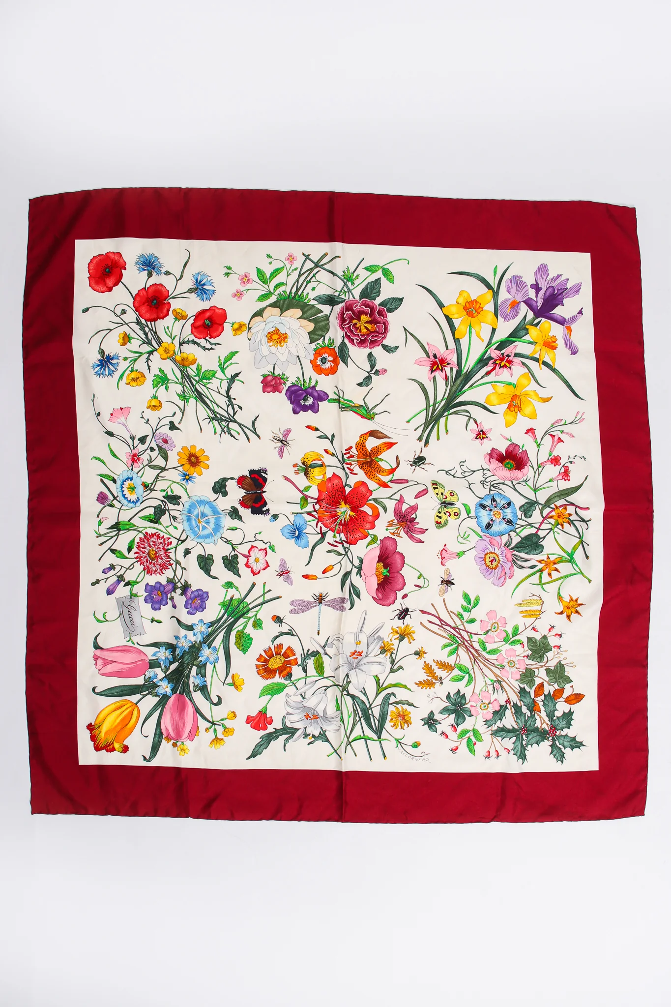 Burgundy Flora Scarf - Image 2