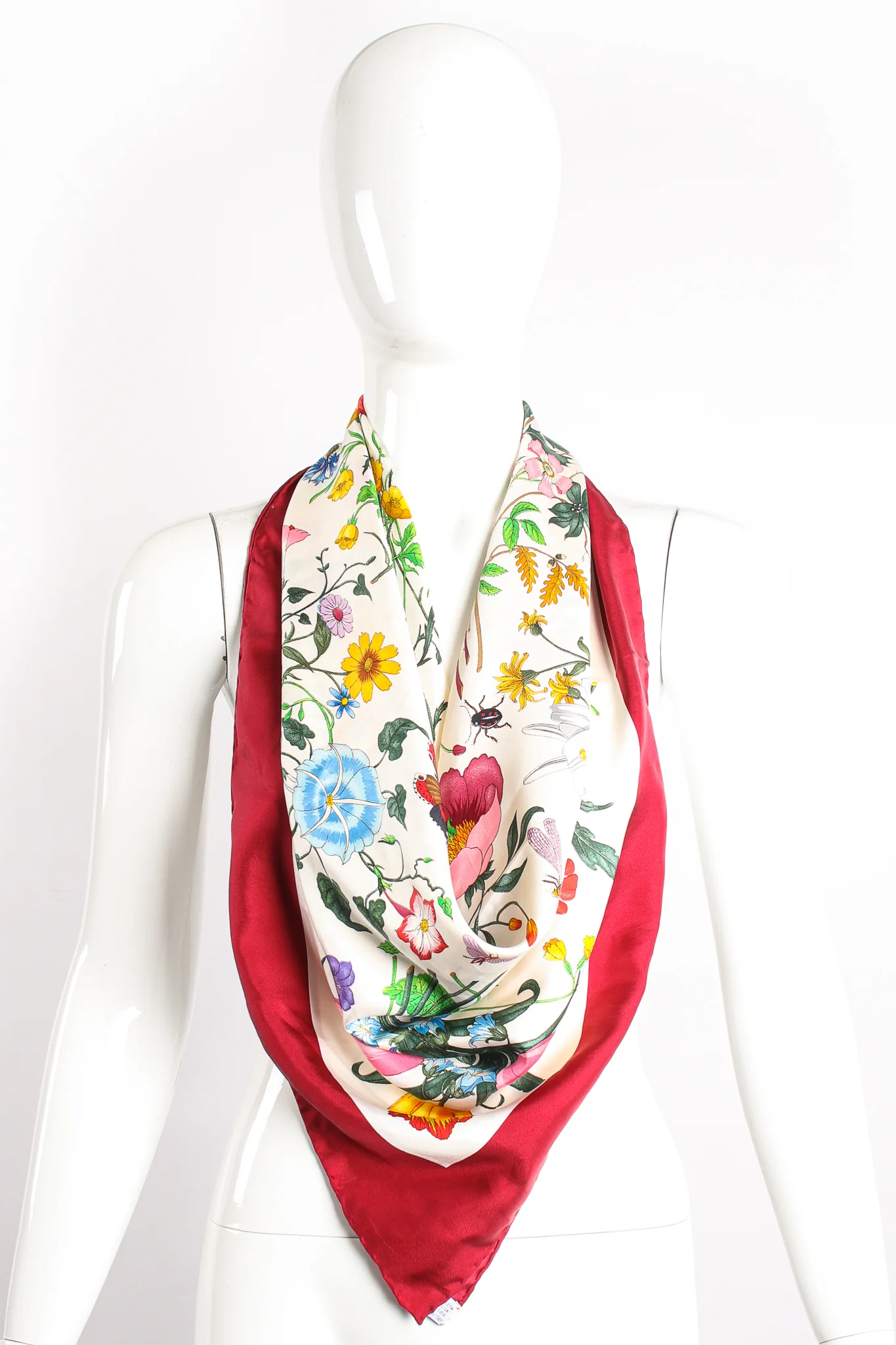 Burgundy Flora Scarf - Image 6