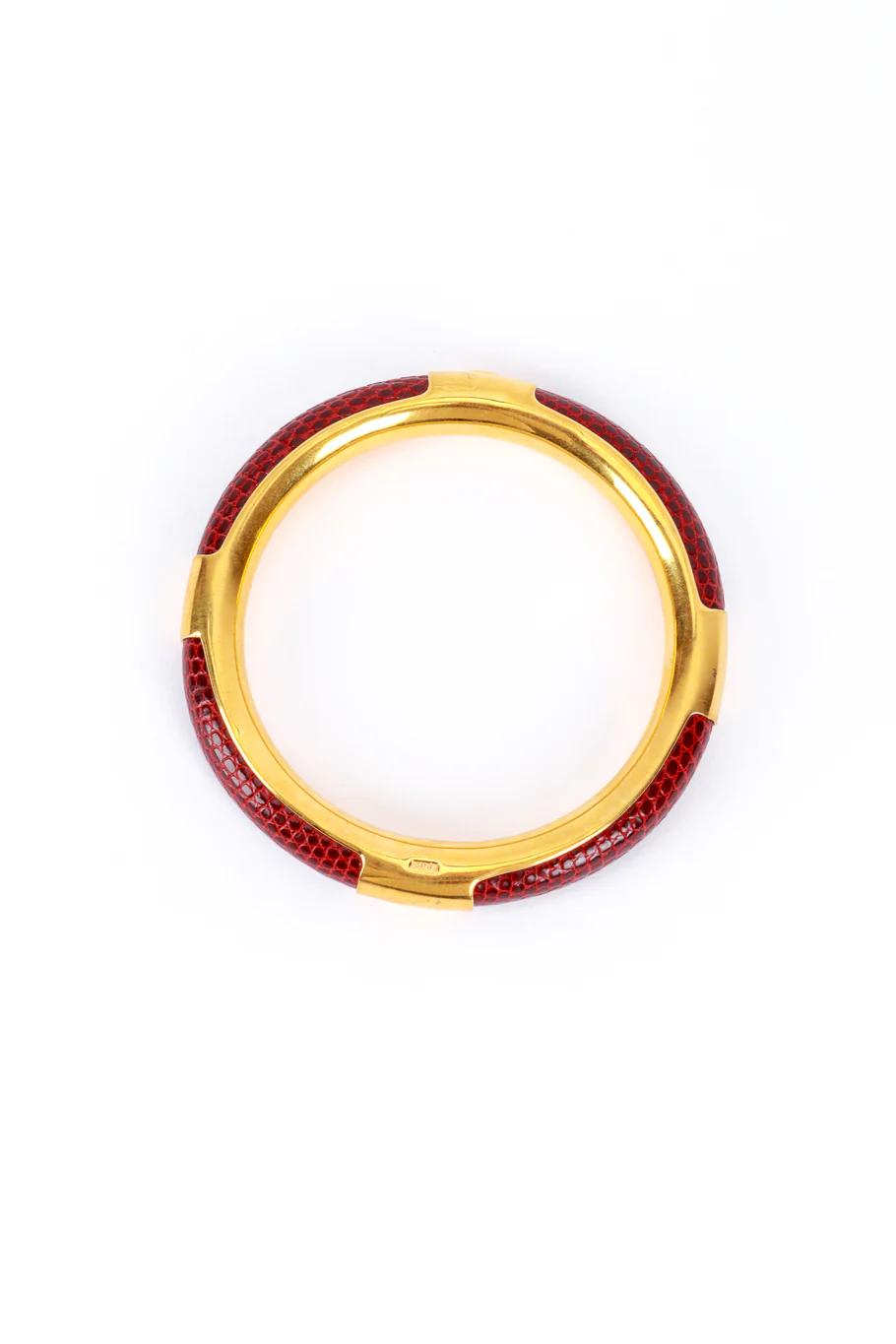 Burgundy Lizard Skin Bangle - Image 3