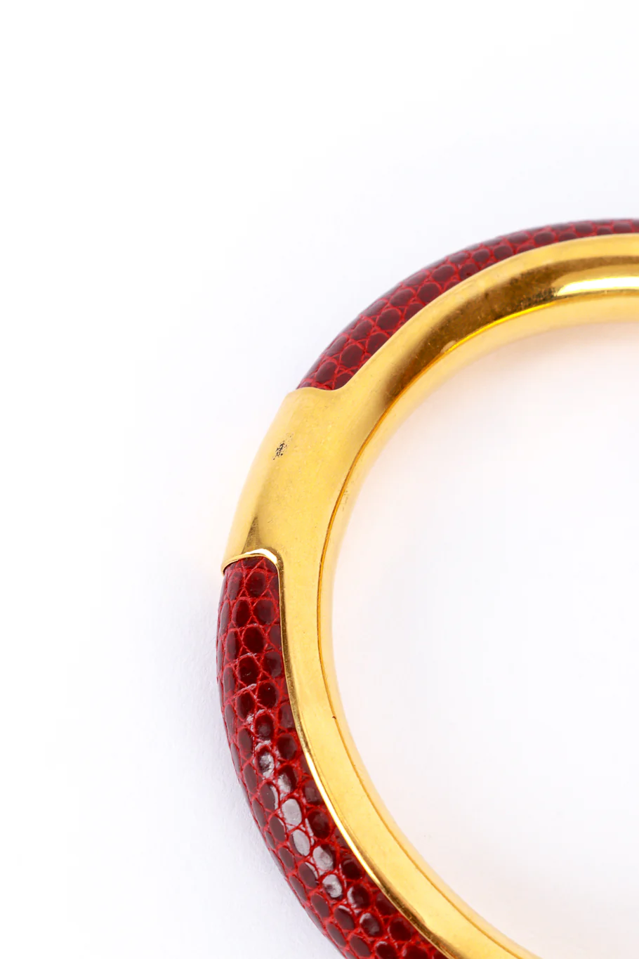 Burgundy Lizard Skin Bangle - Image 6