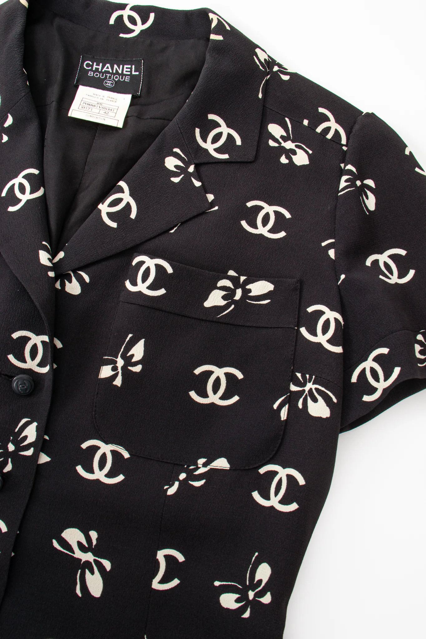 1997 Butterfly CC Logo Print Dress - Image 12