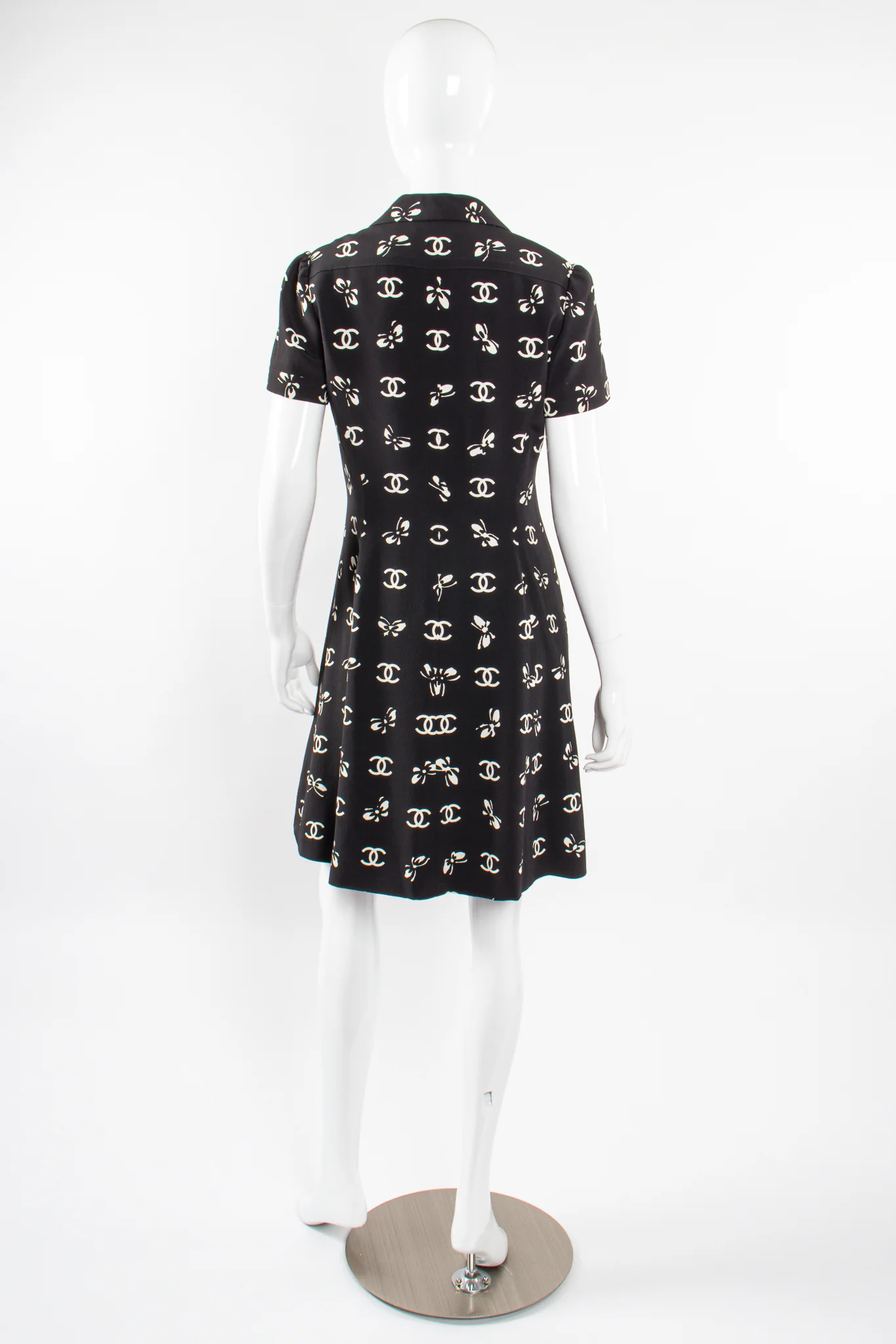 1997 Butterfly CC Logo Print Dress - Image 9