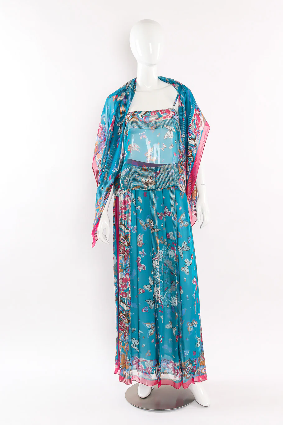 Butterfly Silk Three Piece Set - Image 4