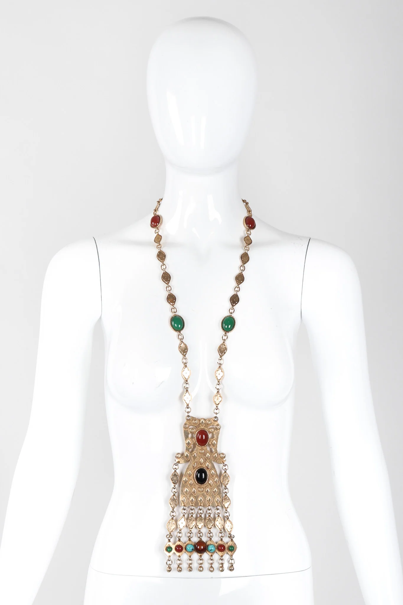 Byzantine Cabochon Plate Necklace - Image 2