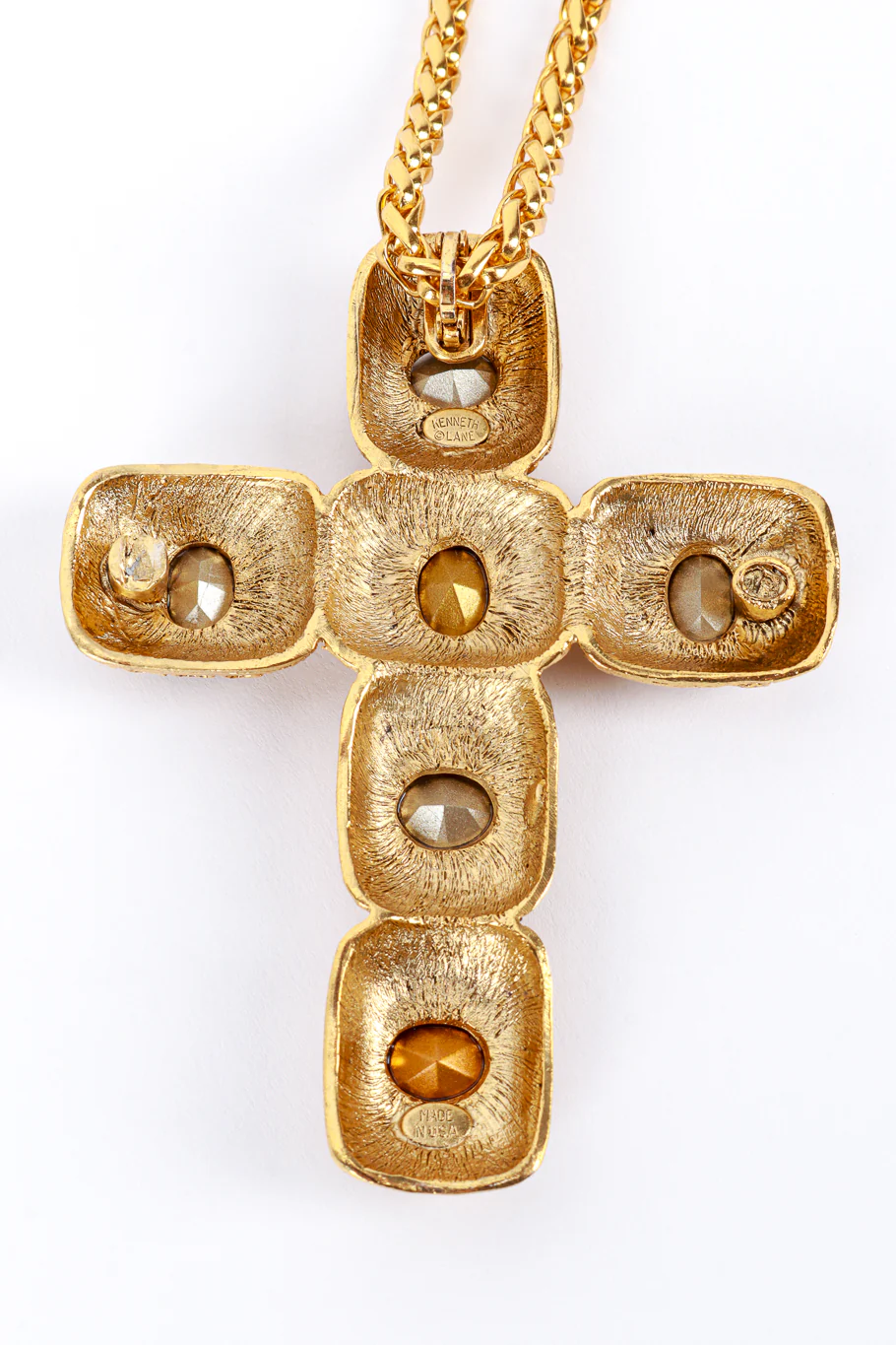 Byzantine Crystal Cross Pendant Necklace - Image 7