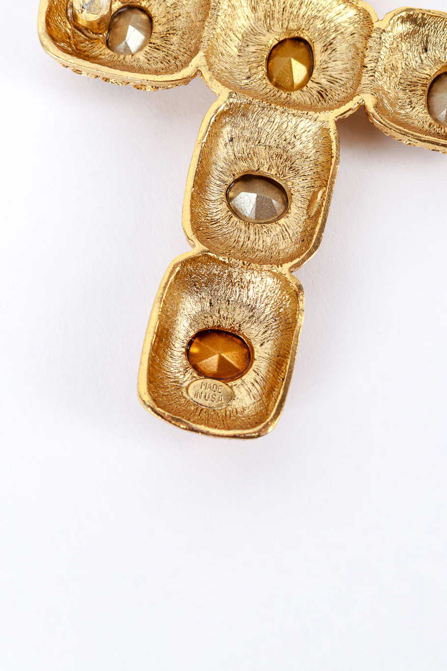 Byzantine Crystal Cross Pendant Necklace - Image 8