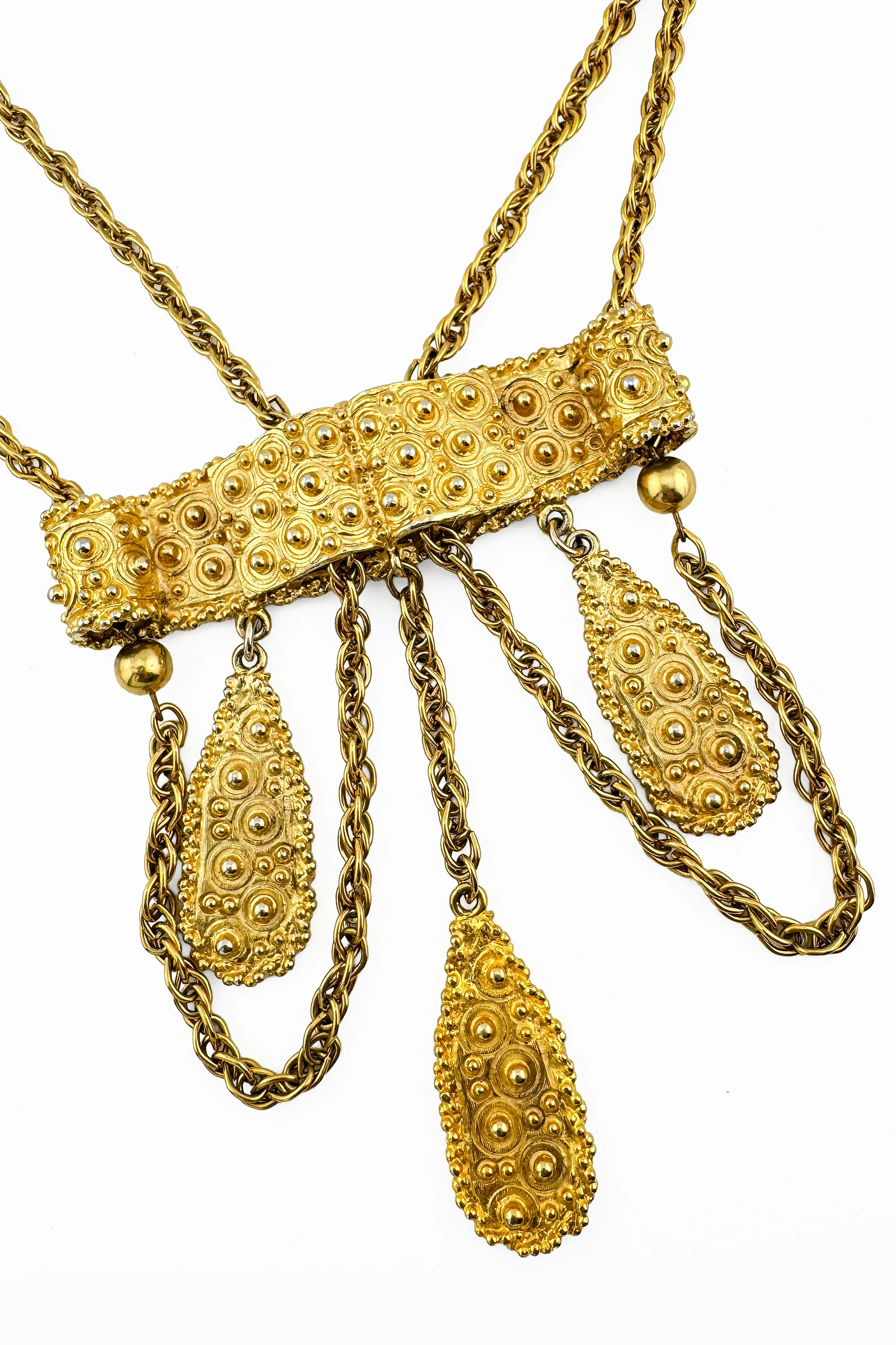 Byzantine Teardrop Drape Necklace - Image 3